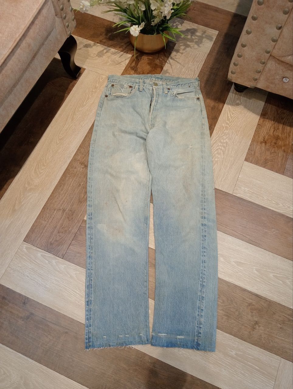 Levi's RARE LEVI'S VINTAGE 501 CAPITAL E HIDDEN RIVET DENIM Size US 31 - 1 Thumbnail