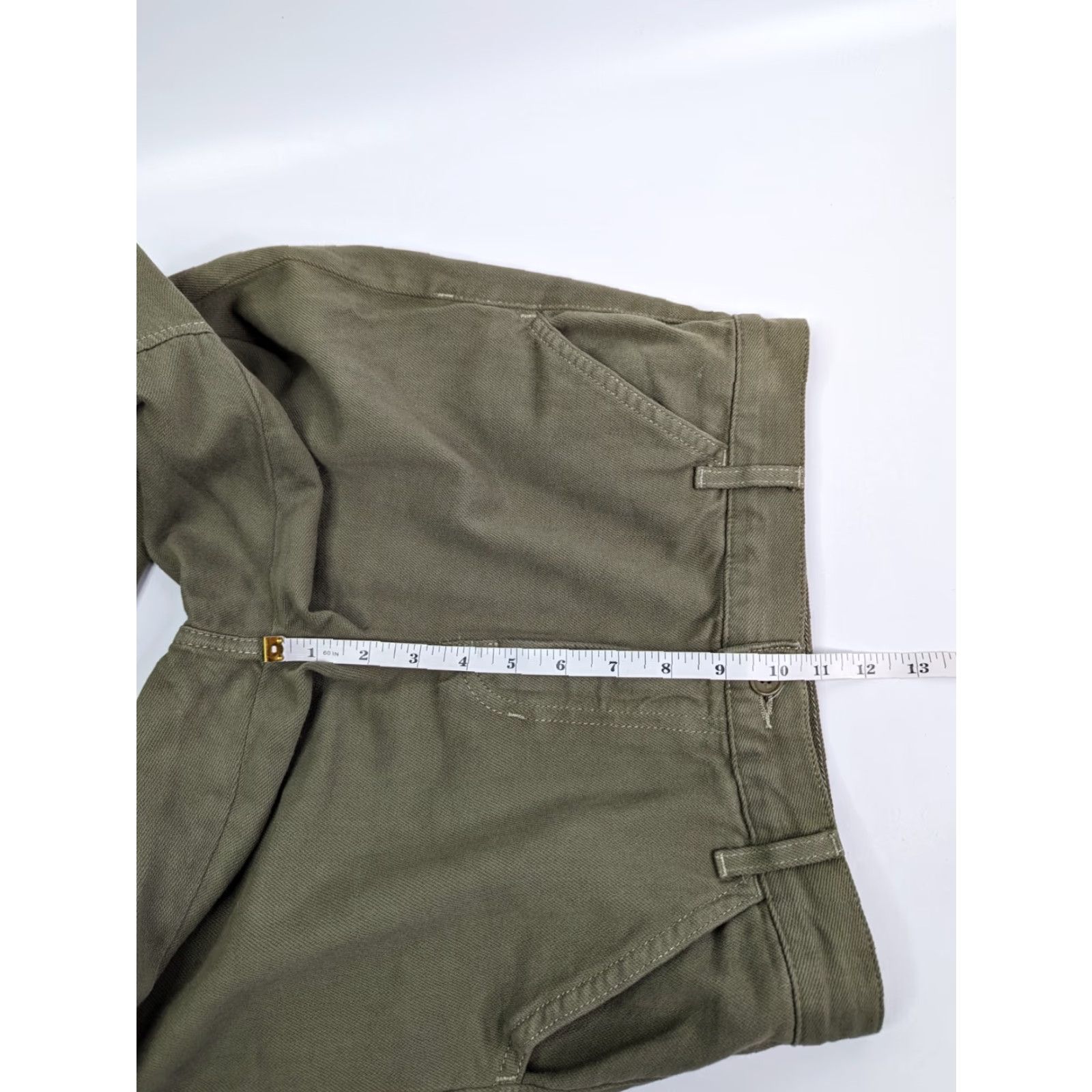 Reformation Reformation Pants Cargo Women High Rise Size 24 Olive Army Wash Size 42" / US 20 - 7 Thumbnail