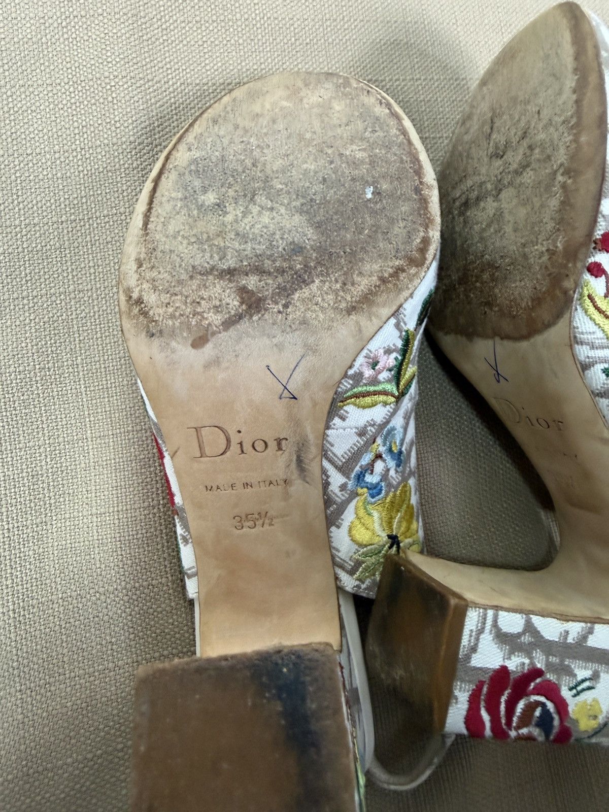 Dior Christian Dior Vintage Floral Logo High Heeled Shoes Size US 5.5 / IT 35.5 - 12 Thumbnail