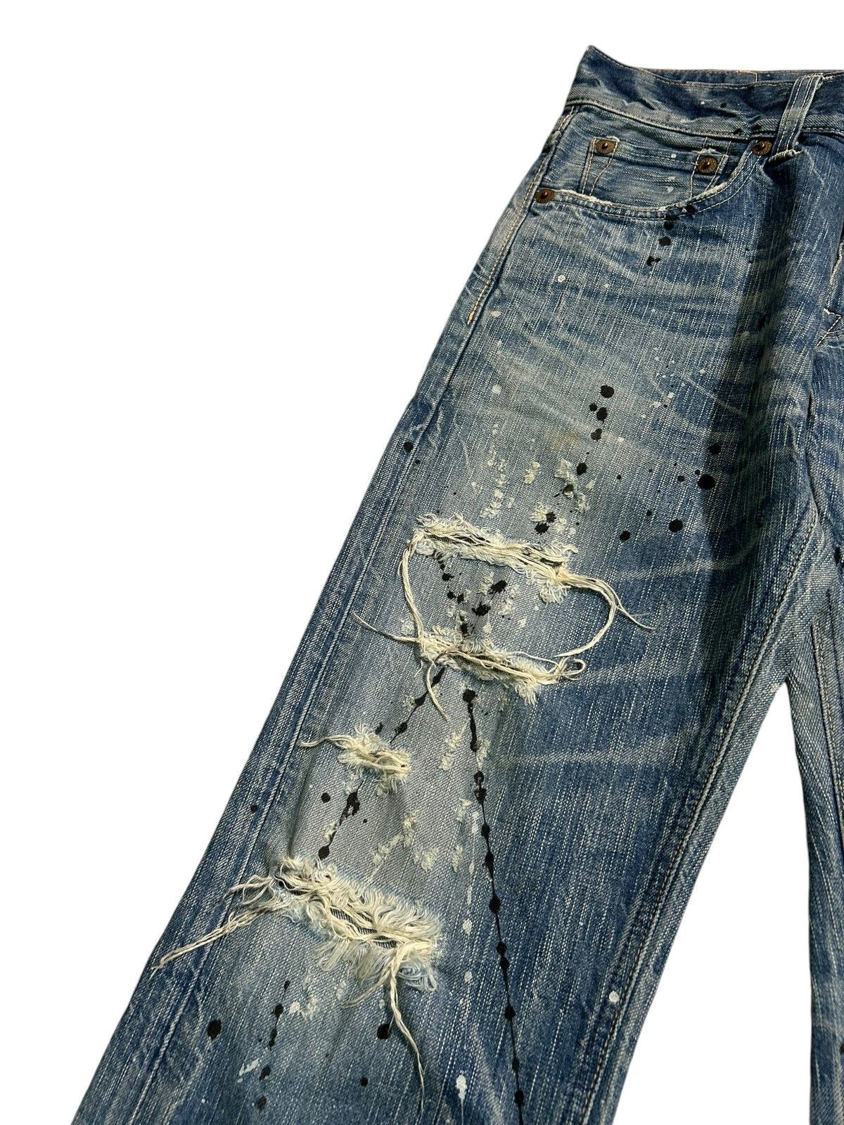 Japanese Brand × Kapital × Vintage Edwin Distressed Blue Trip 503 Grunge Punk Rock Style Denim Size US 32 / EU 48 - 3 Thumbnail