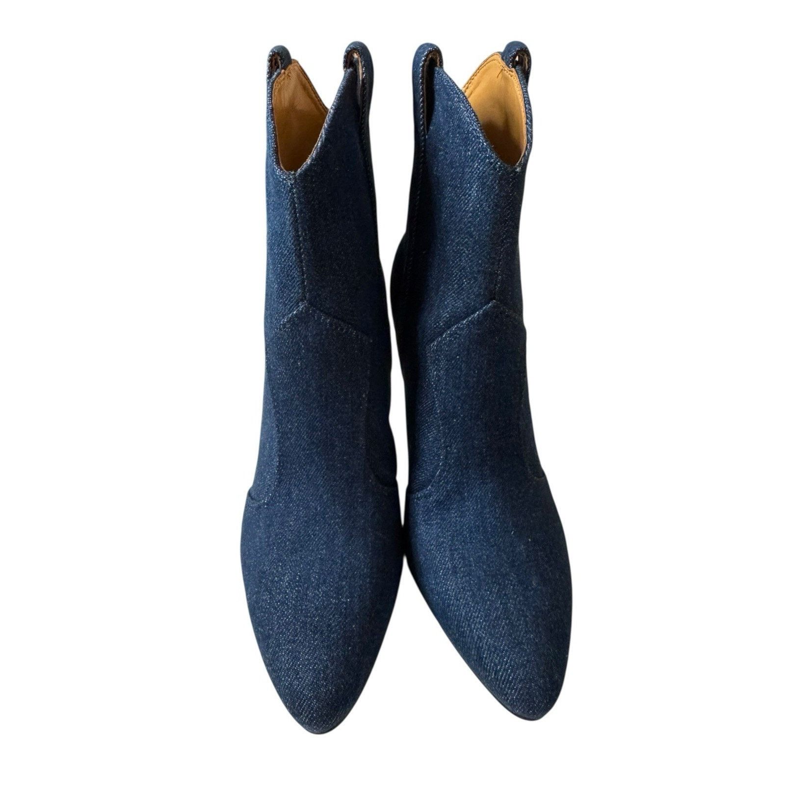 Marc Fisher Marc Fisher NEW Carissa Pull On Boots Blue Denim Size US 7 / IT 37 - 2 Thumbnail
