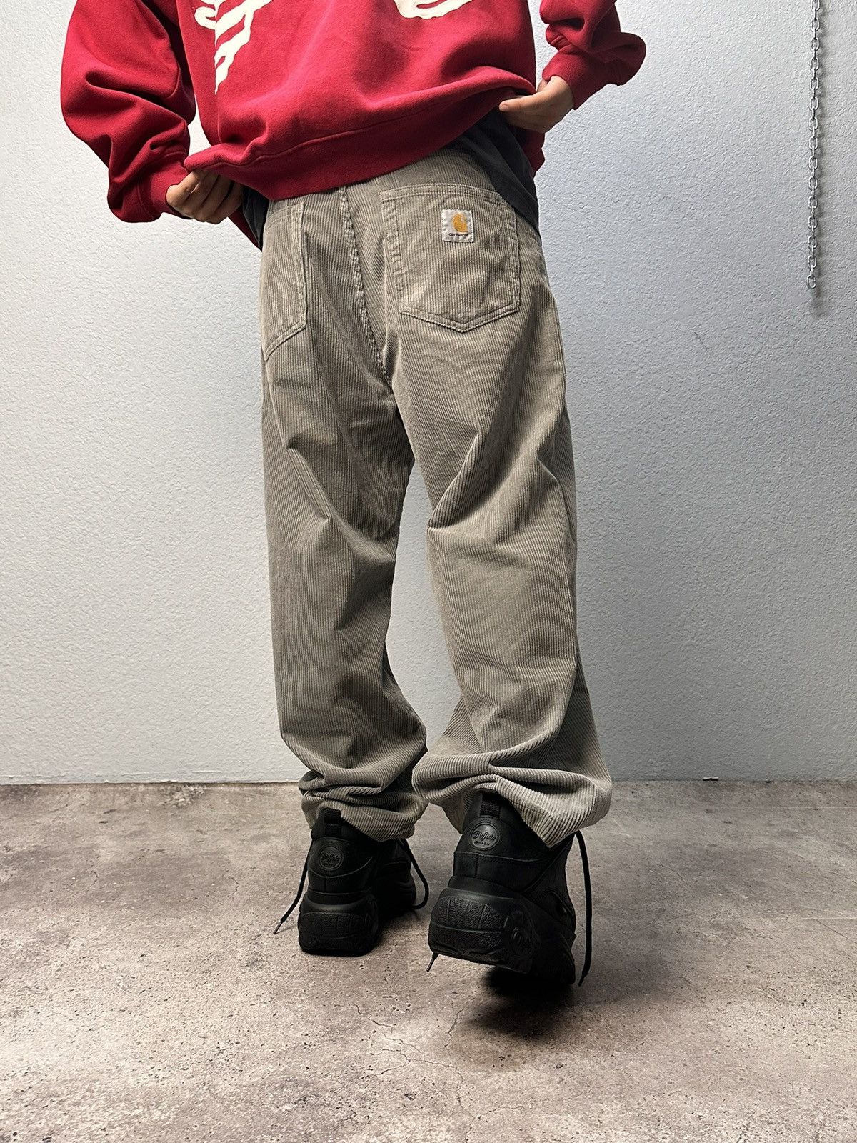 Cargo Carhartt Velvet Bontage Pants Baggy Double Knee Y2K