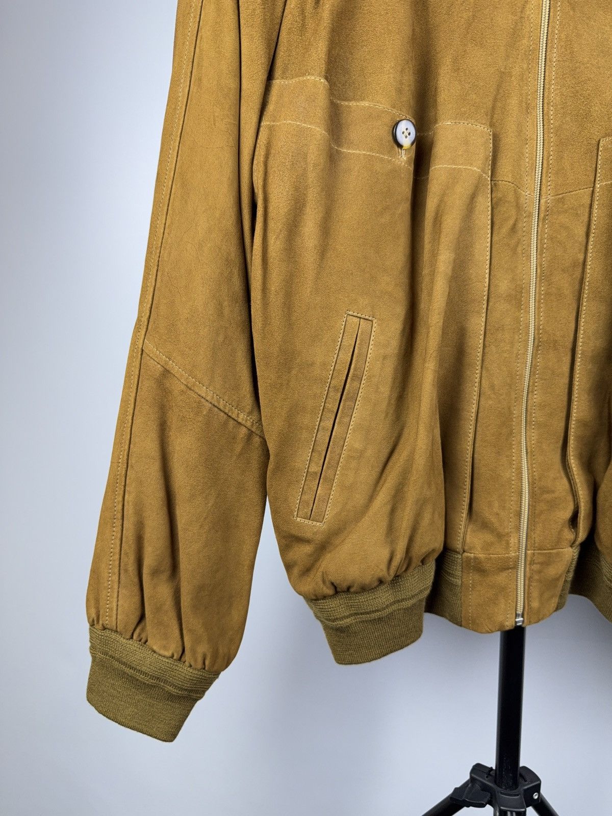 Japanese Brand Vintage 90s Cowboy Western USA Leather Bomber Flight Jacket Size US L / EU 52-54 / 3 - 3 Thumbnail