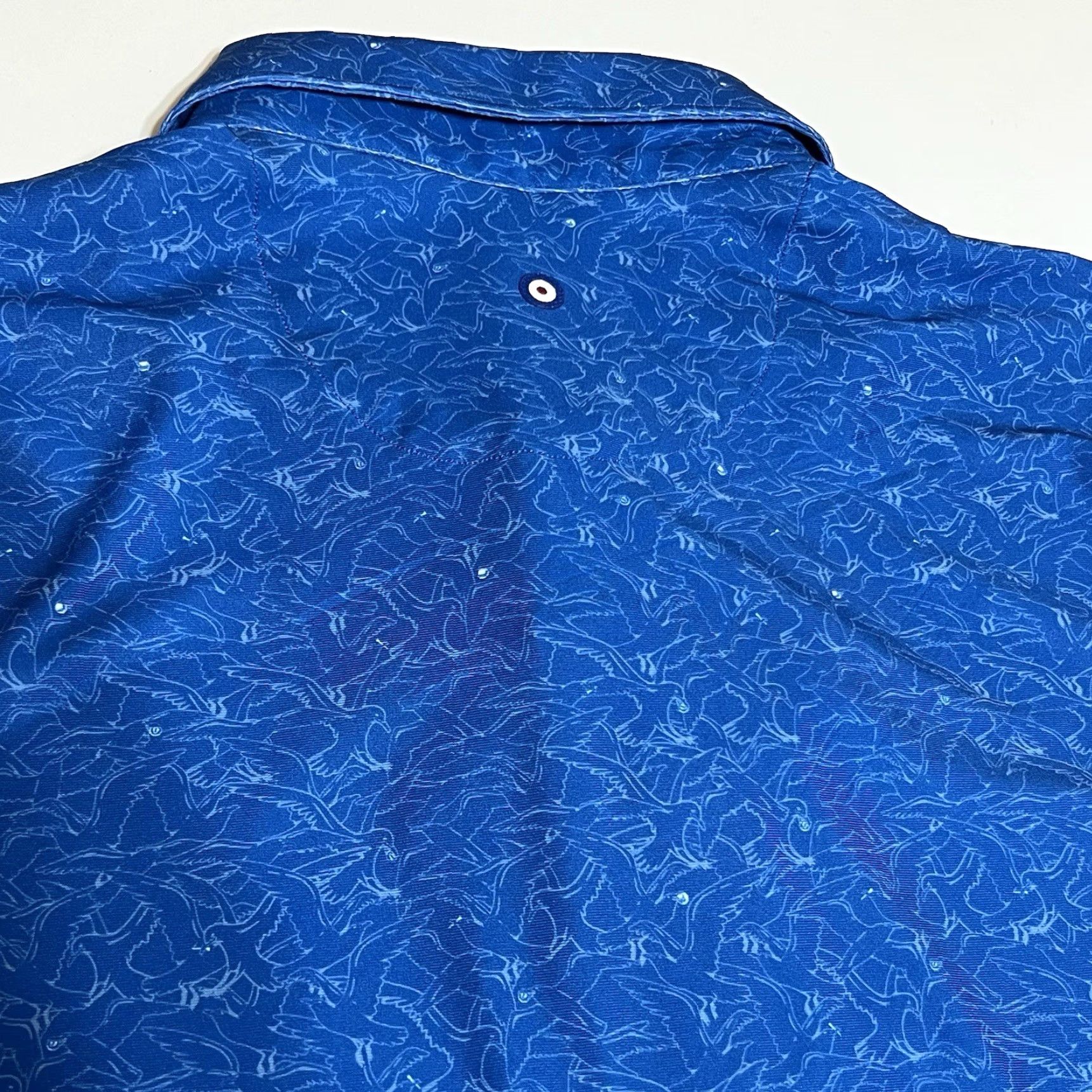 Ben Sherman Ben Sherman Sport Golf Polo Shirt Mens Medium Blue All Over Print Birds NWT Size US M / EU 48-50 / 2 - 4 Thumbnail