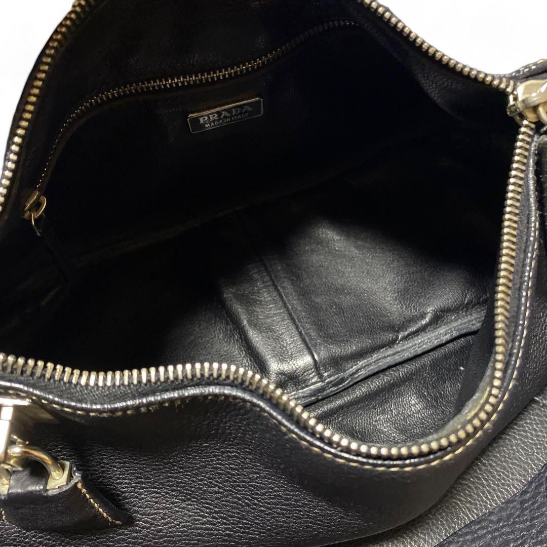 HERO様 00s y2k PRADA shoulder bag Black Y2K Prada Tessuto