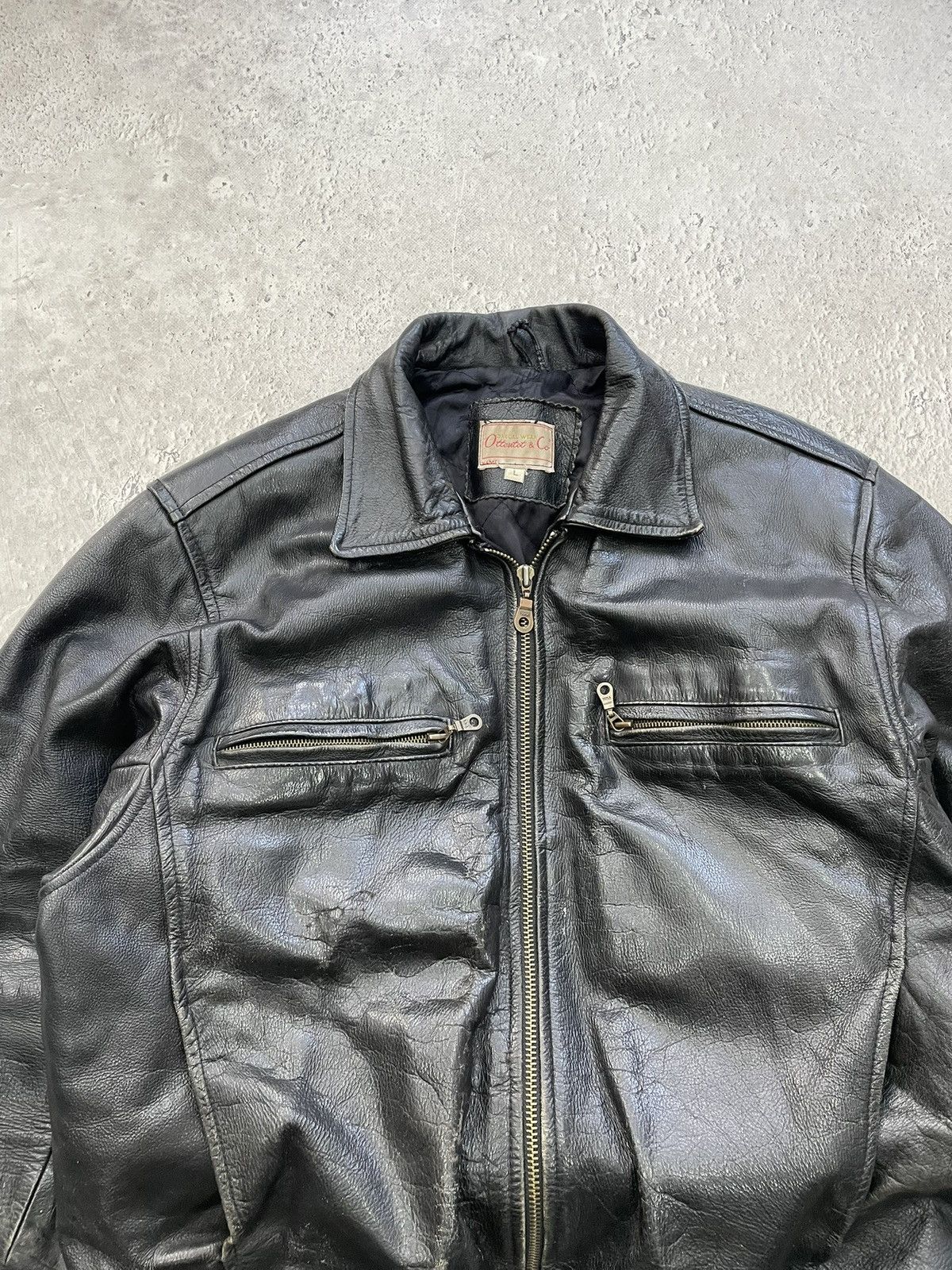 Schott Schott style Leather Baggy Jacket Moto opium harley davidson Size US L / EU 52-54 / 3 - 4 Thumbnail
