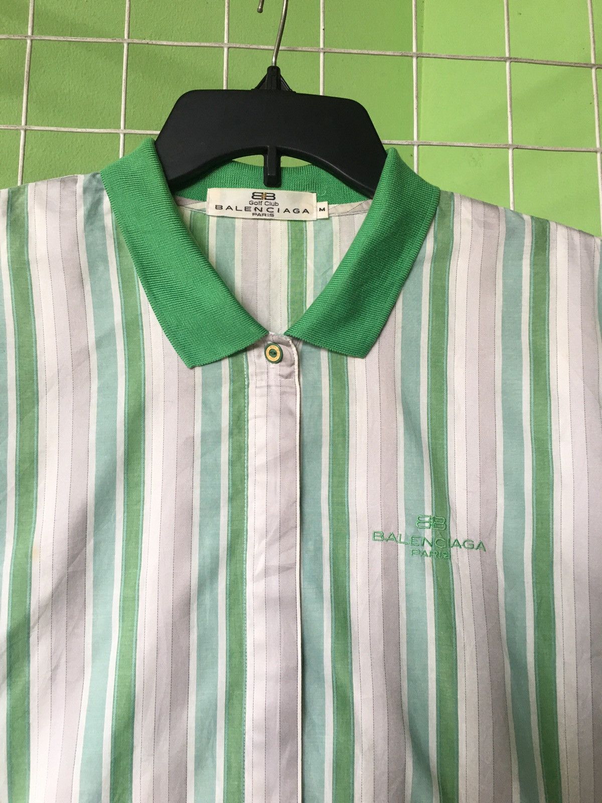Balenciaga Vintage Balenciaga Polo Button Shirt Size US M / EU 48-50 / 2 - 2 Thumbnail