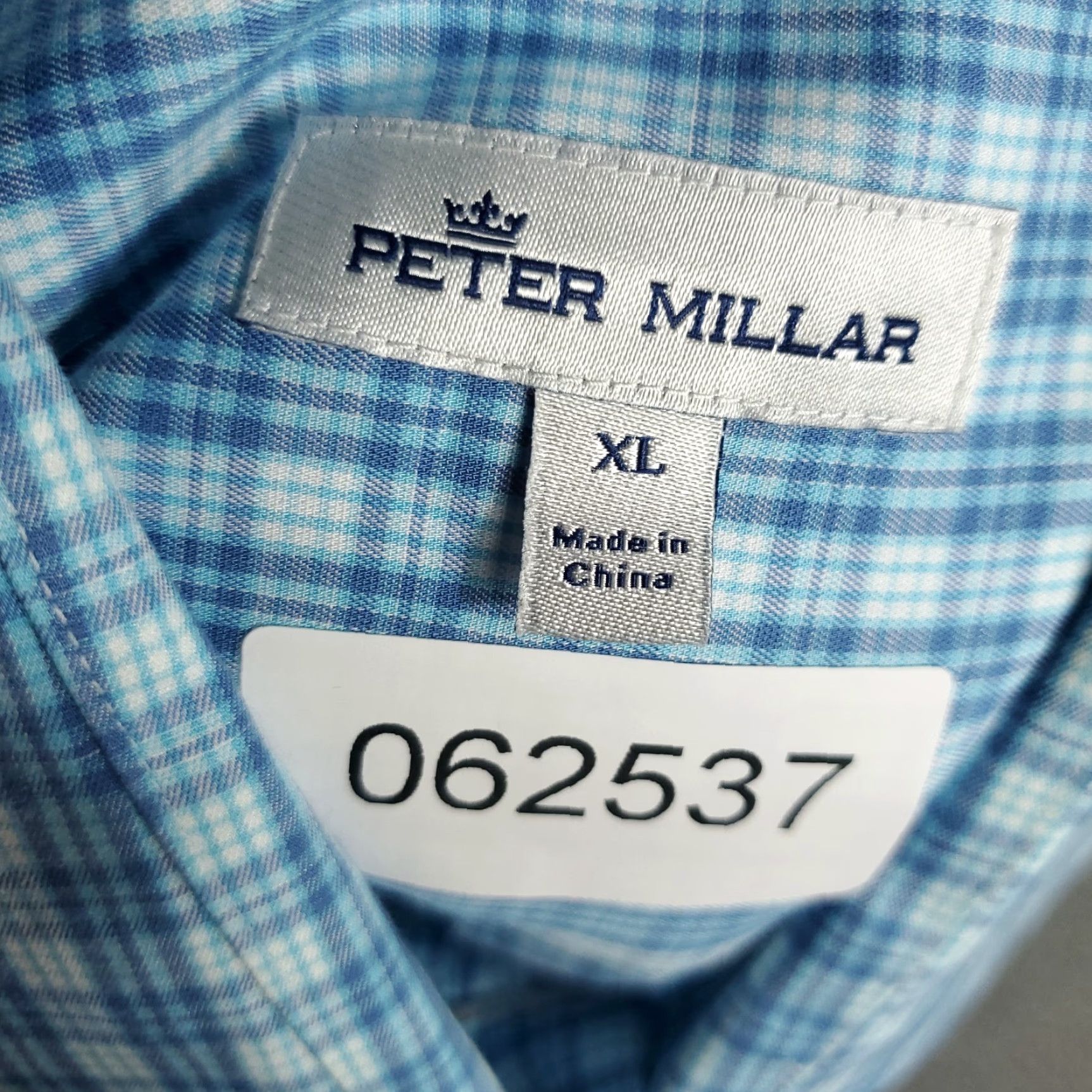 Peter Millar Peter Millar Shirt Mens XL Blue Plaid Button-Up Long Sleeve Casual Business Formal Travel Workwear Size US XL / EU 56 / 4 - 7 Thumbnail