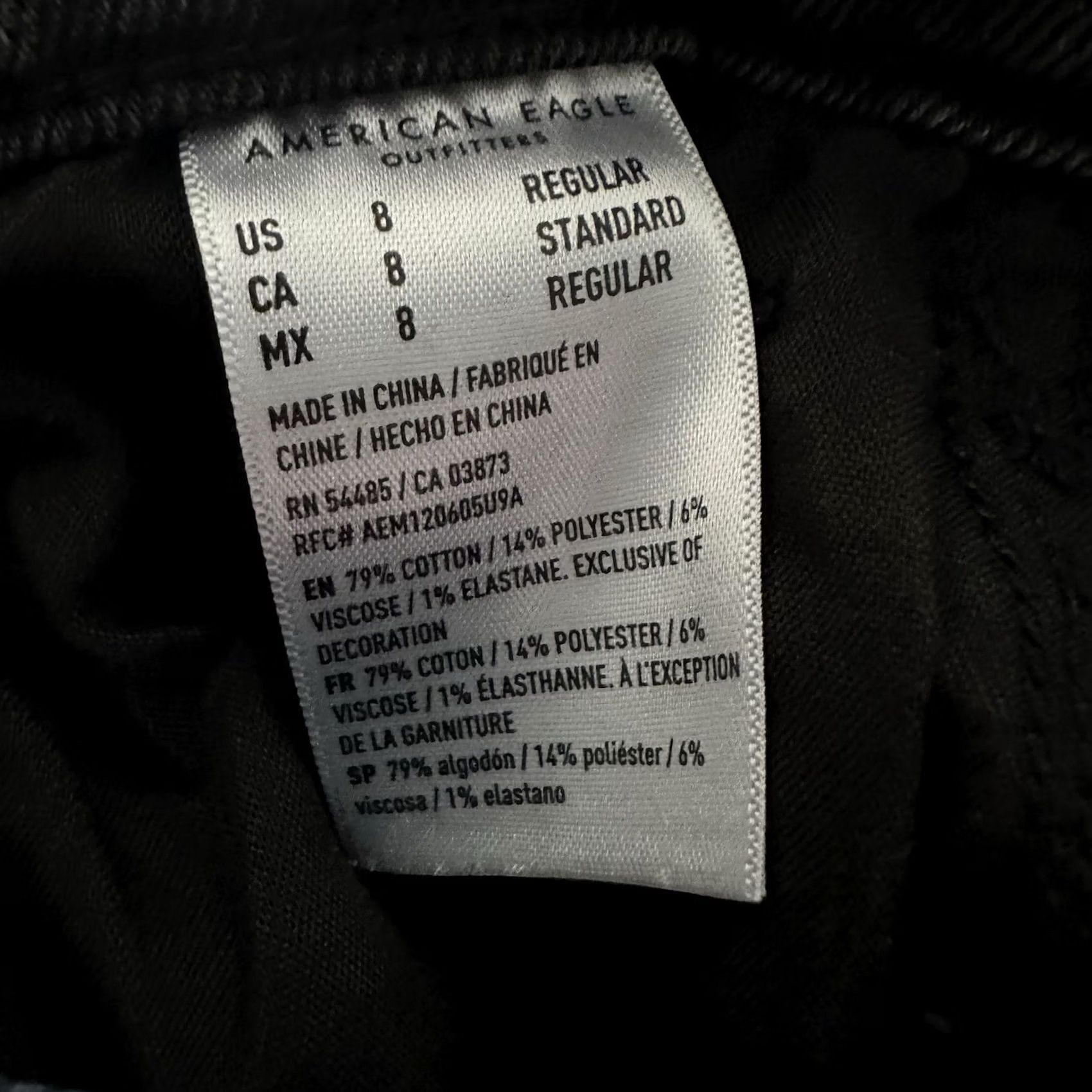 American Eagle Outfitters VINTAGE American Eagle Jeans Womens 8 R 30x28 High Waist Mom Relaxed Tapered Black Size 30" / US 8 / IT 44 - 7 Thumbnail