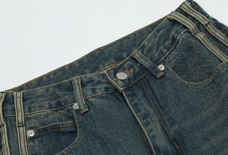 Japanese Brand × Jean American vintage washed distressed side stripe jeans Size US 32 / EU 48 - 3 Thumbnail