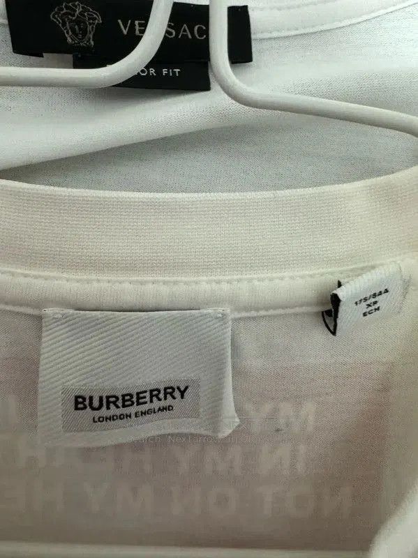 Burberry Burberry White Logo Printed Men's T. Size US XS / EU 42 / 0 - 3 Thumbnail