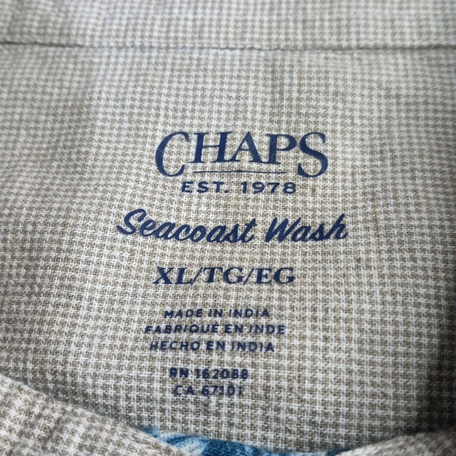 Chaps Chaps Seacoast Wash Linen Woven Shirt Men's XL Lake Blue Size US XL / EU 56 / 4 - 3 Thumbnail