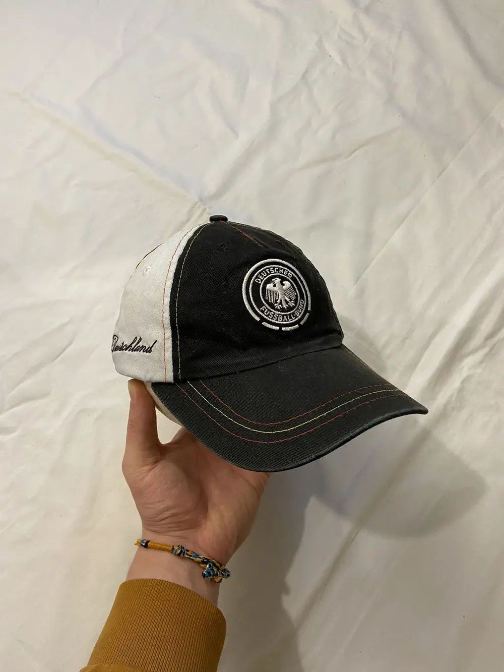 Vintage VINTAGE GERMANY SOCCER CAP Y2K HAT DEUTSCHER FUSSBALL BUND Size ONE SIZE - 1 Thumbnail