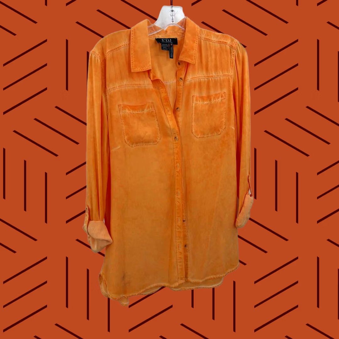Vintage FDJ Button Down Orange Size 4 Regular - Pre-Owned Size S / US 4 / IT 40 - 1 Thumbnail