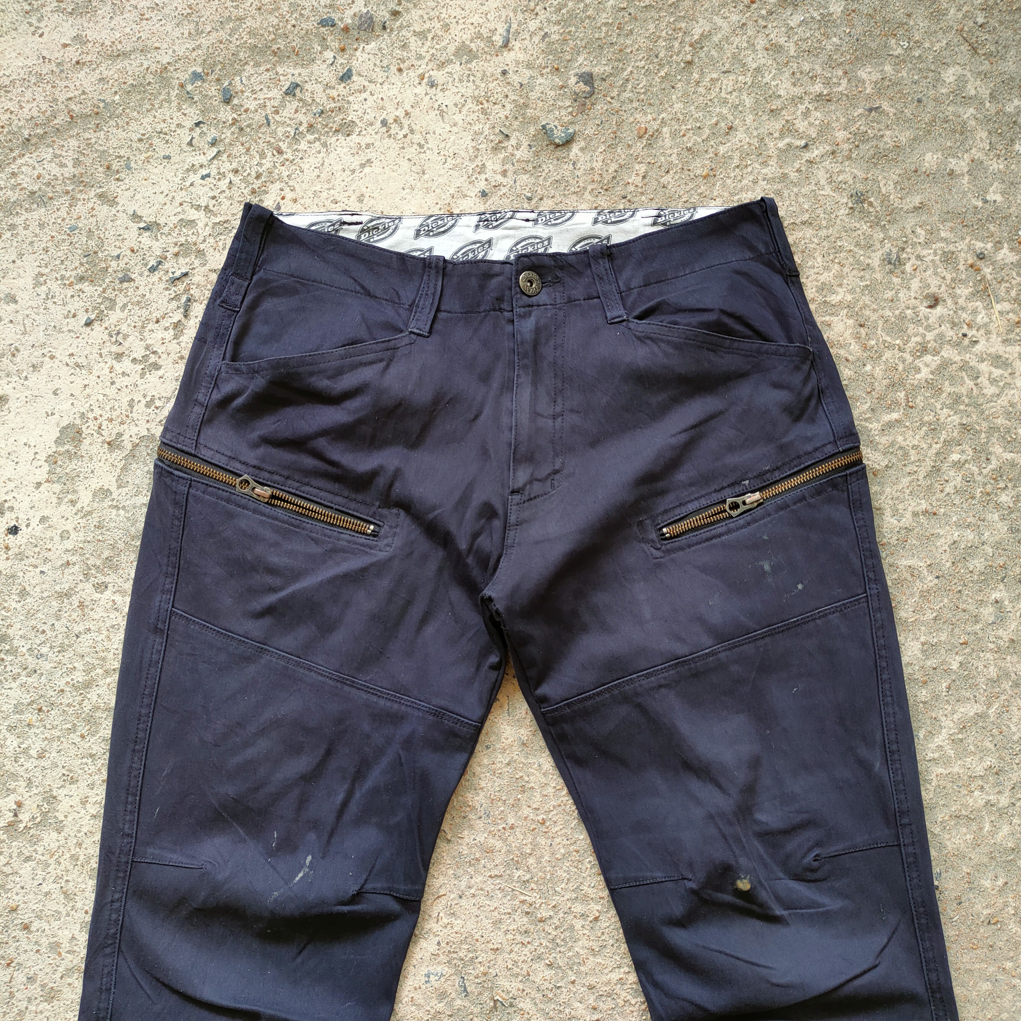 Dickies × Vintage DICKIES DARK BLUE CARGO PANTS Size US 33 - 2 Thumbnail