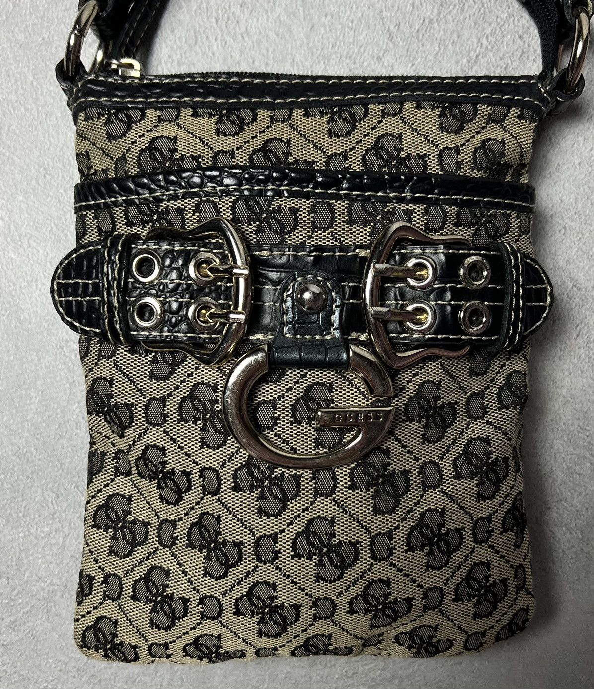 Guess GUESS Monogram Crossbody Shoulder Bag Metal Logo Size ONE SIZE - 5 Thumbnail