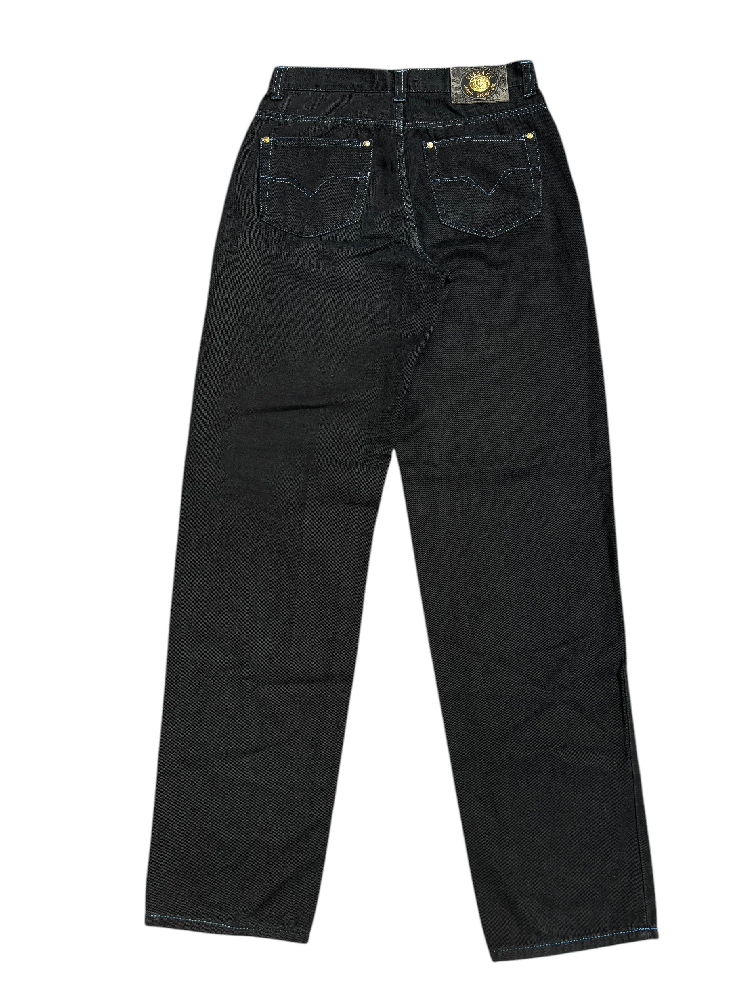 Versace × Vintage Vintage Versace Medusa Jeans Signature Denim Pants Size US 32 / EU 48 - 2 Thumbnail