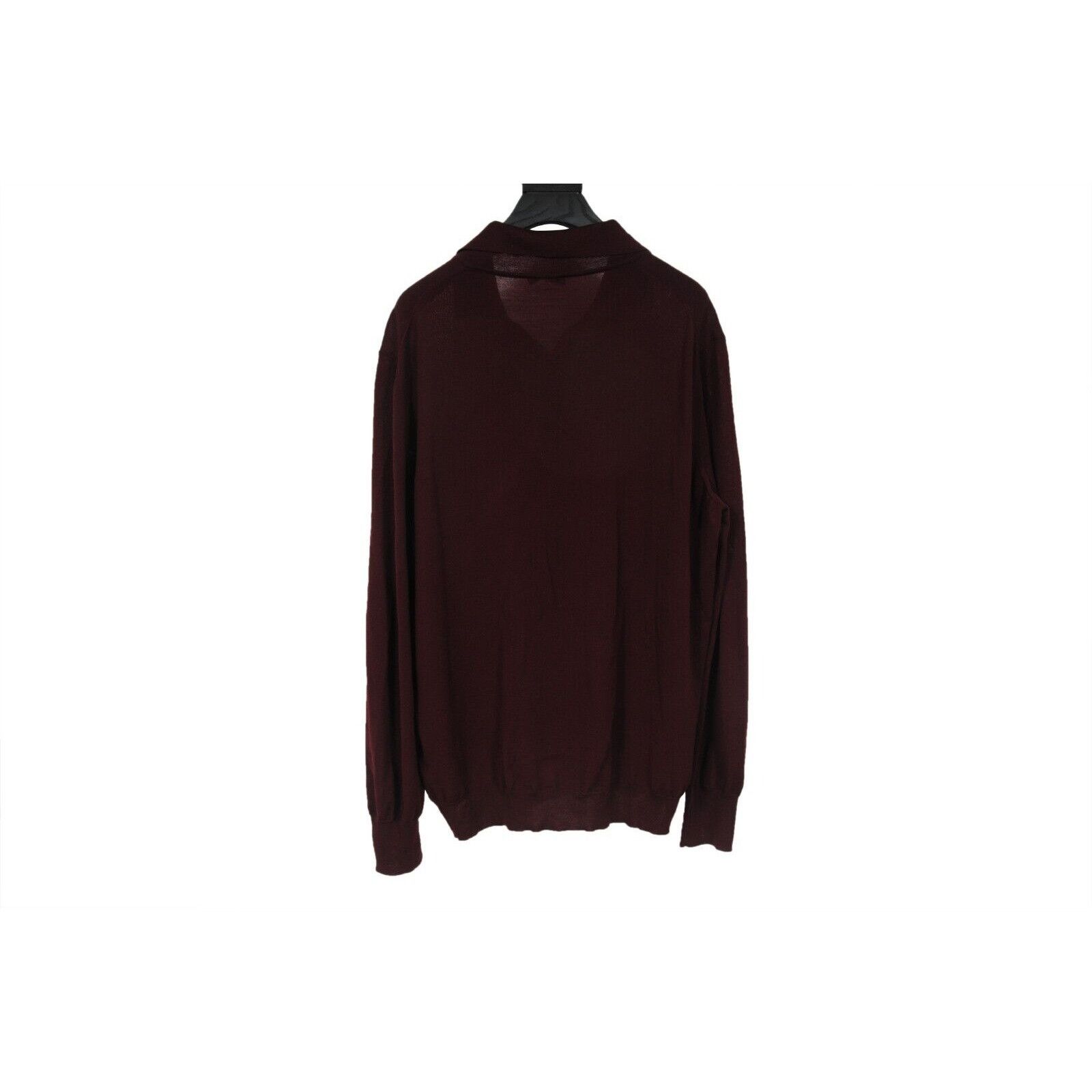 Bottega Veneta Long Sleeve Polo Sweater Red Size US L / EU 52-54 / 3 - 2 Thumbnail