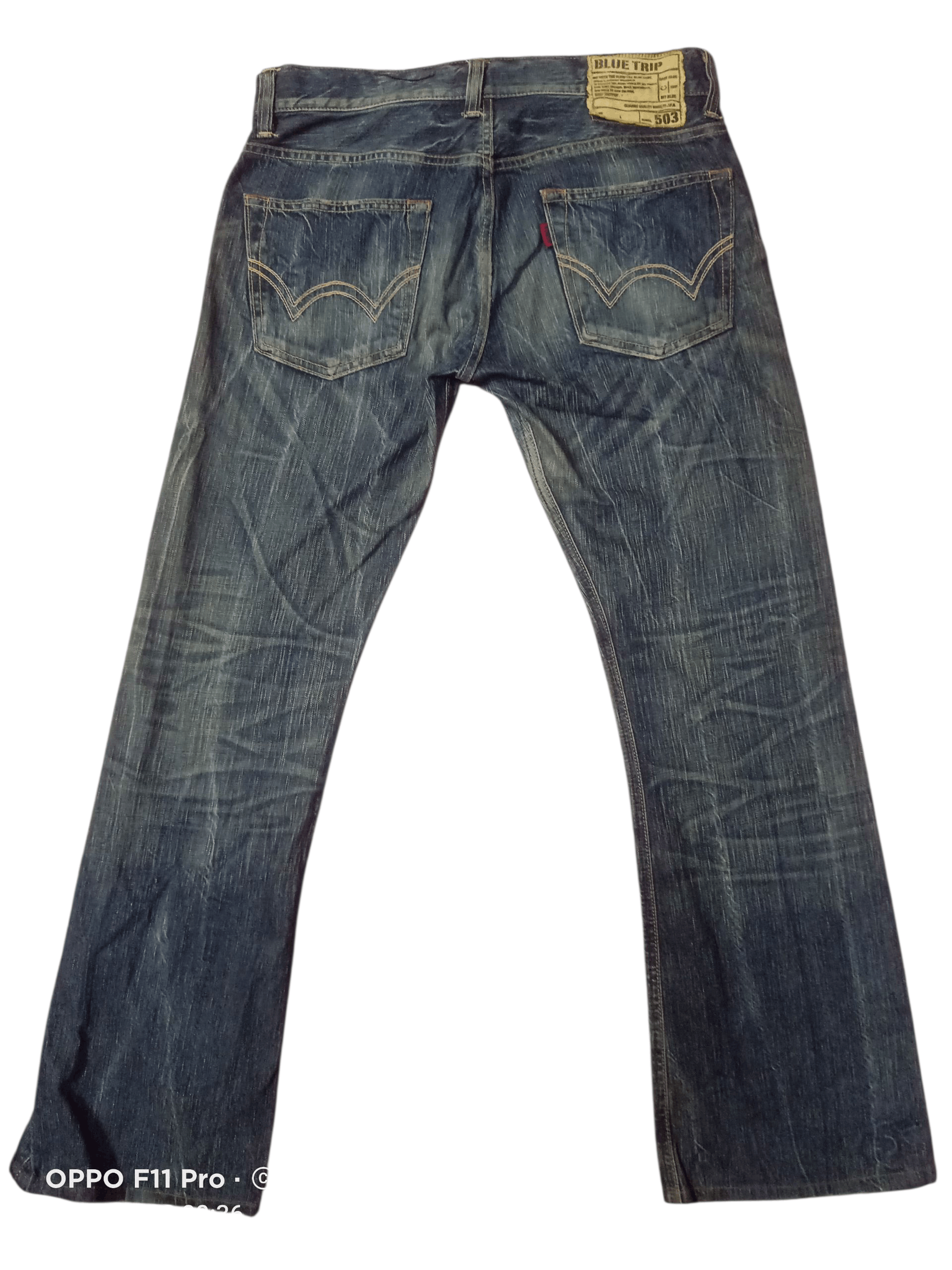 If Six Was Nine 💥Edwin Vintage 503 Flare Denim Distressdenim 💥 Size US 34 / EU 50 - 1 Thumbnail