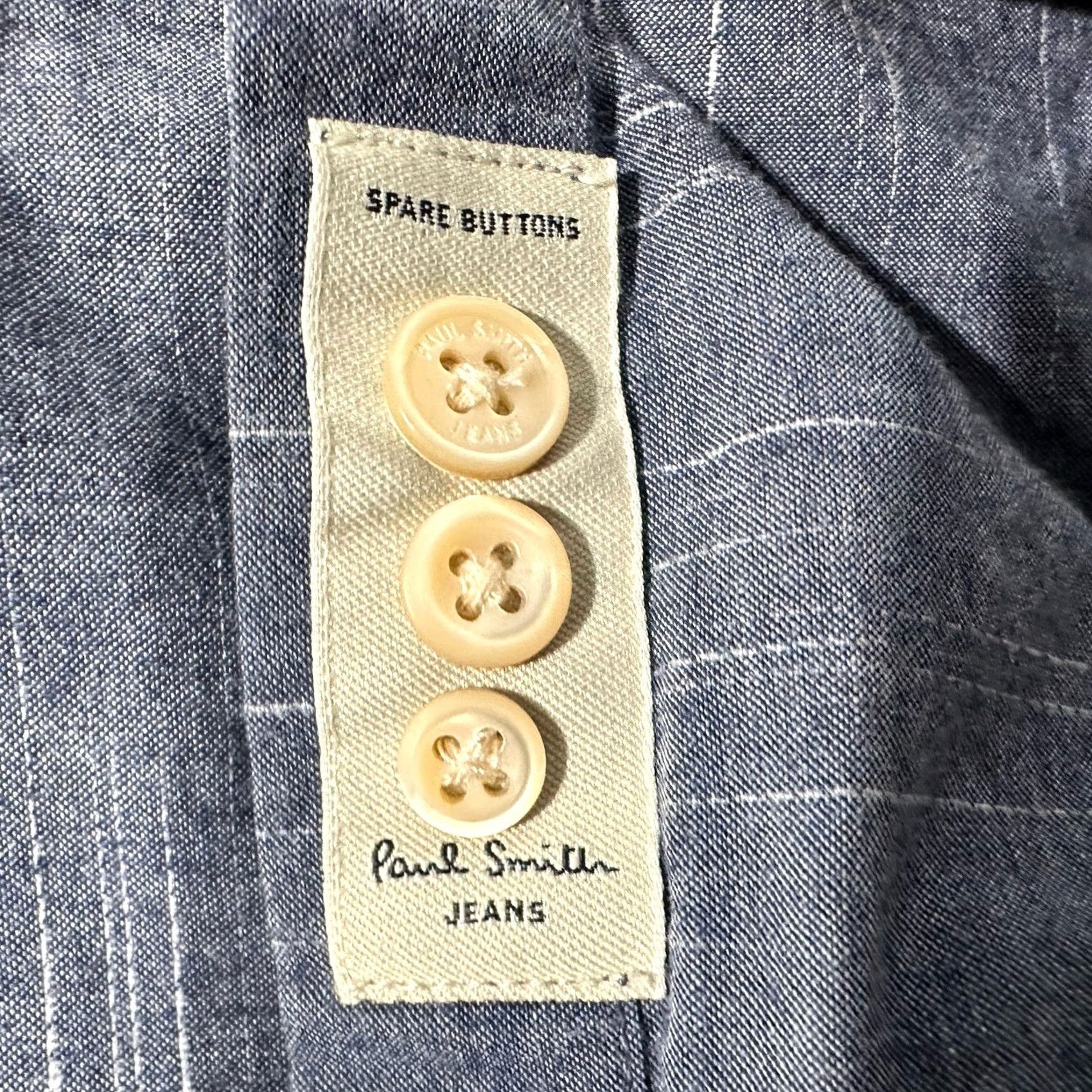 Paul Smith Paul Smith Shirt Mens Large Blue Chambray Button-Down Long Sleeve Casual Pocket Size US L / EU 52-54 / 3 - 7 Thumbnail
