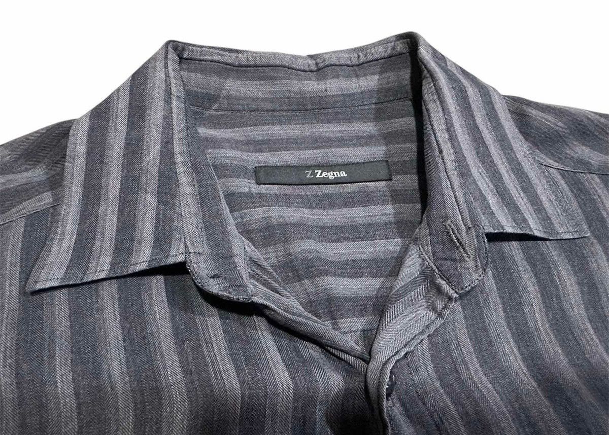 Z Zegna 🔥Vintage Z Zegna Striped Shirt Long Sleeve Size US M / EU 48-50 / 2 - 4 Thumbnail