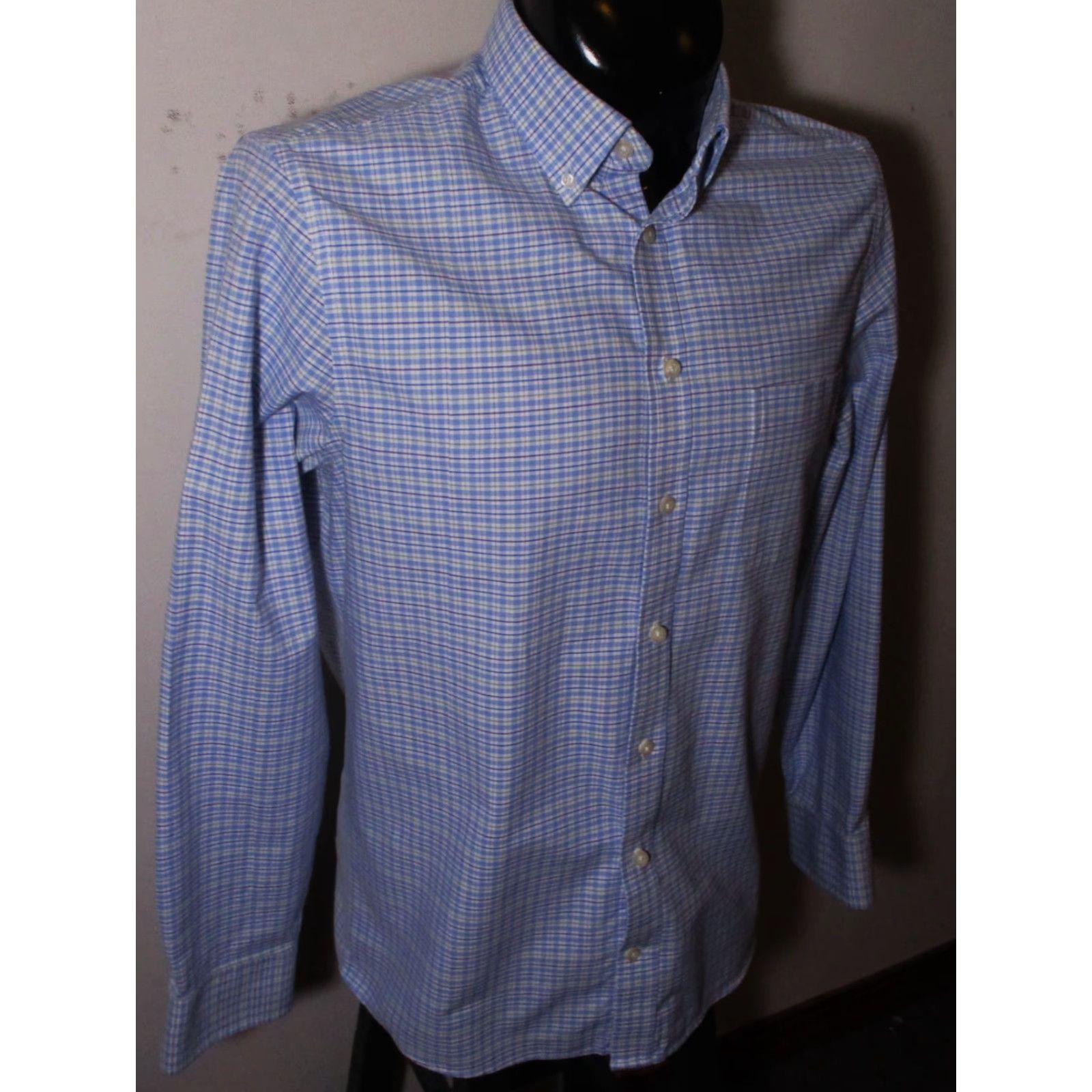 Stafford STAFFORD Blue Long Sleeve Dress Shirt Men's 15/15.5/34-35 Oxford Button-Down Collar Business Shirt Size 42R - 3 Thumbnail