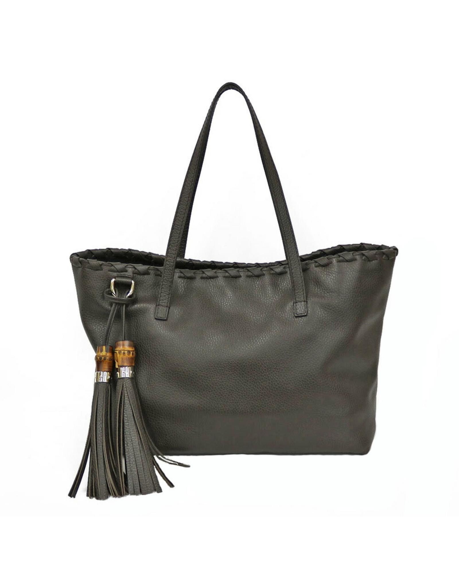 image of Gucci Brown Leather Iconic Shoulder/tote Bag, Women's