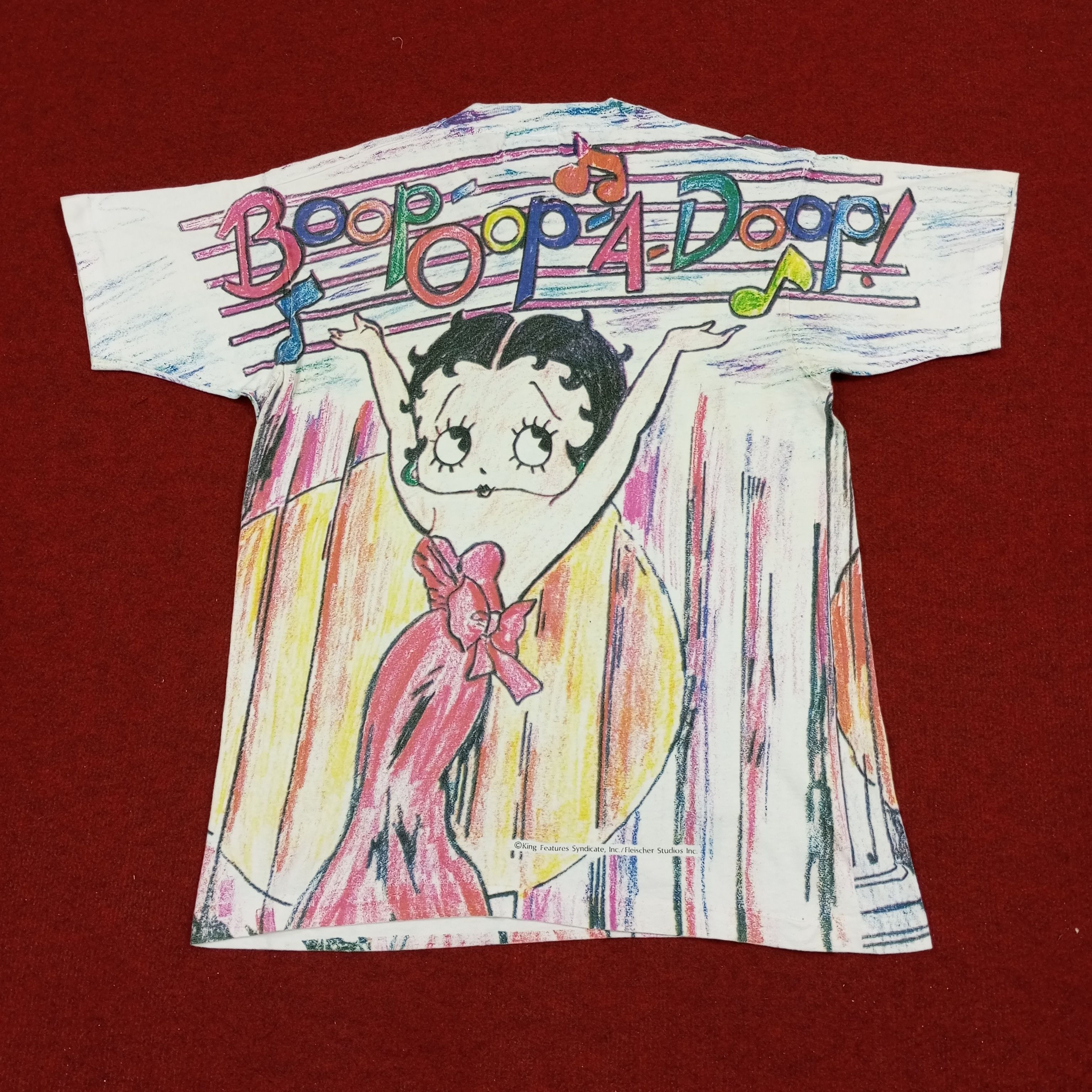 Cartoon Network × Fruit Of The Loom × Vintage Betty Boop Vintage Tshirt Fullprint Design Streetwear Size US L / EU 52-54 / 3 - 3 Thumbnail