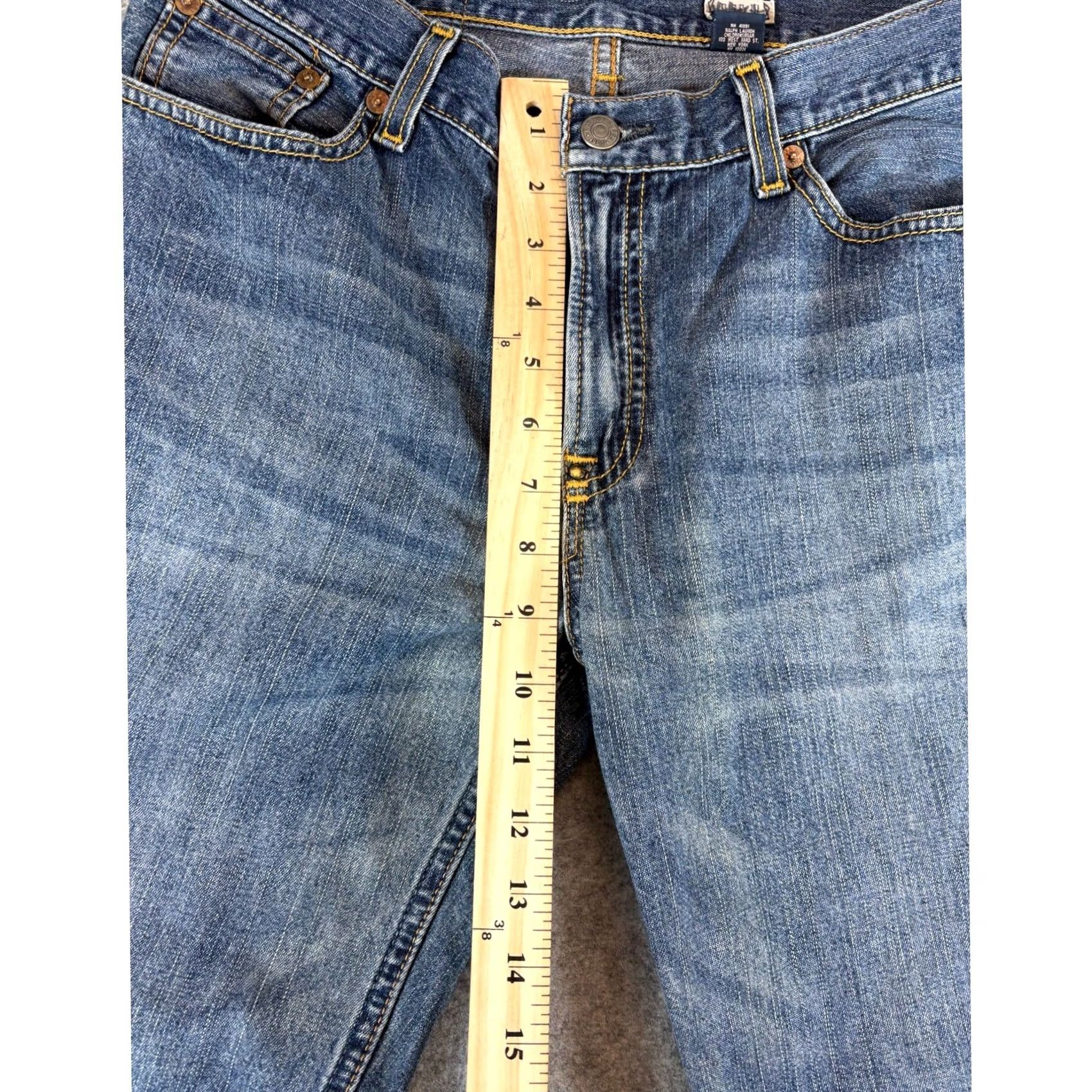 Polo Ralph Lauren VINTAGE Polo Ralph Lauren Jeans Womens 18 Denim Relaxed Straight Blue 5-Pocket 28x30 Size 40" / US 18 - 3 Thumbnail