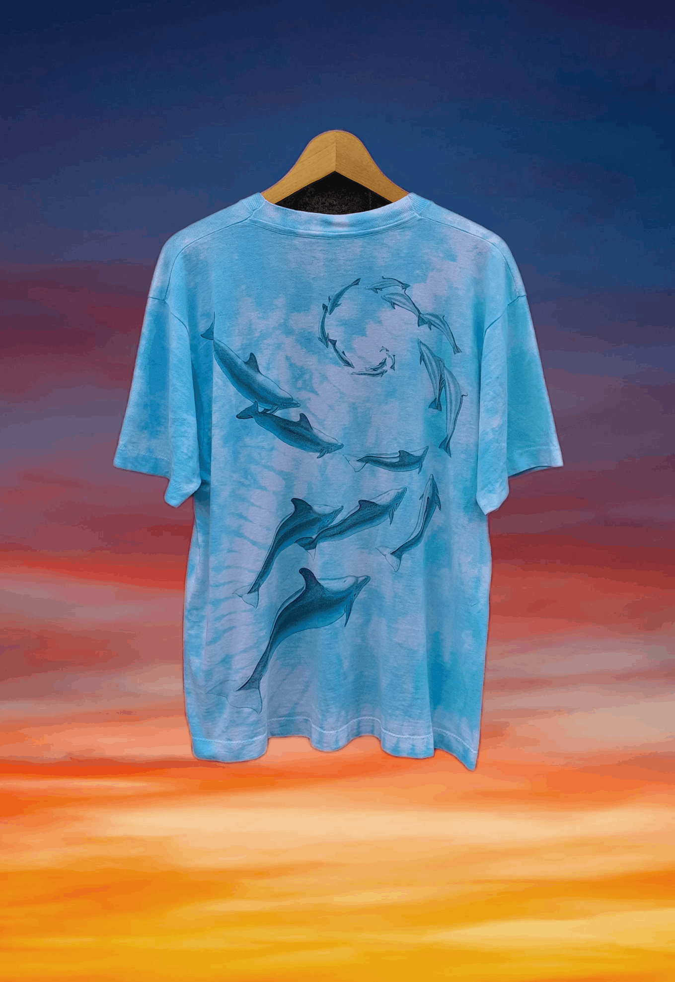 Vintage Vintage 90s Dolphin all over print t-shirt Size US L / EU 52-54 / 3 - 2 Thumbnail