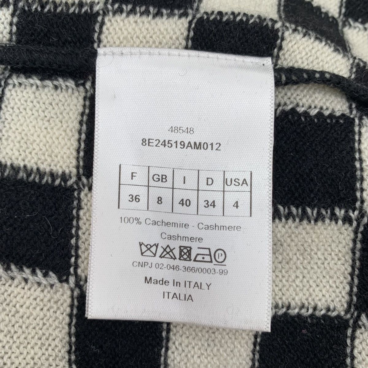 Dior Christian Dior Checkered Cashmere Long Sleeve Knitwear K26WX Size XS / US 0-2 / IT 36-38 - 6 Thumbnail
