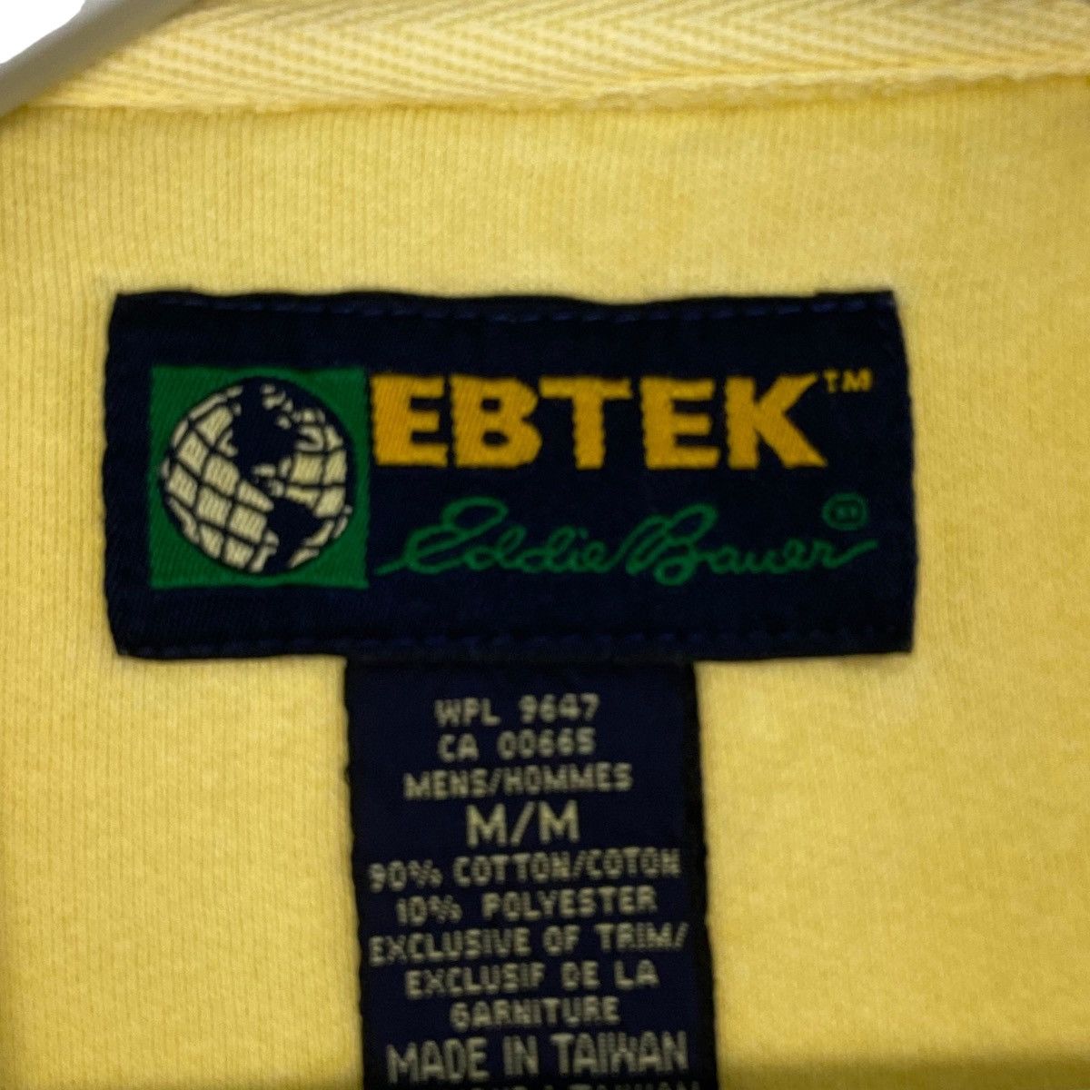 Vintage Vintage Ebtek Eddie Bauer Sweatshirt Yellow Big Logo Size L Size US L / EU 52-54 / 3 - 6 Thumbnail