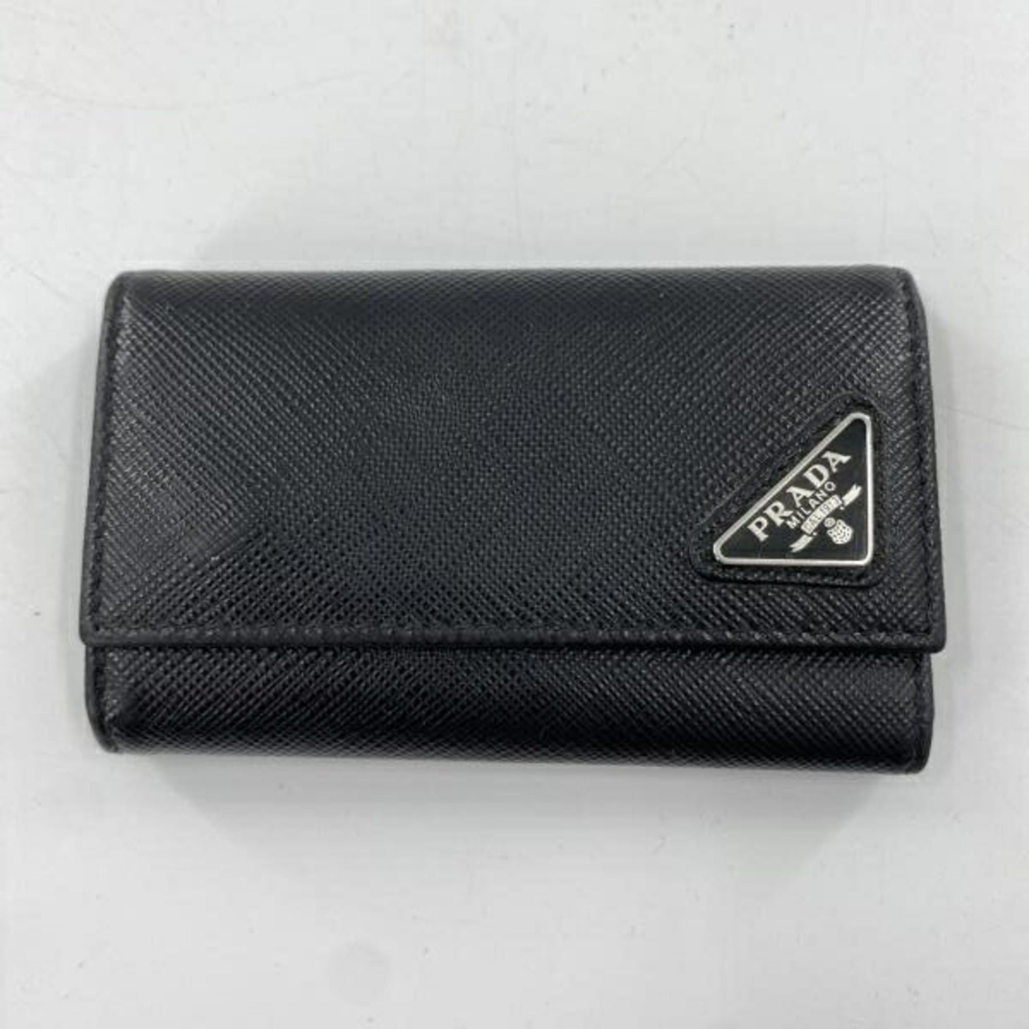 Prada PRADA 6-Key Case, Saffiano Leather, Black Size ONE SIZE - 1 Thumbnail