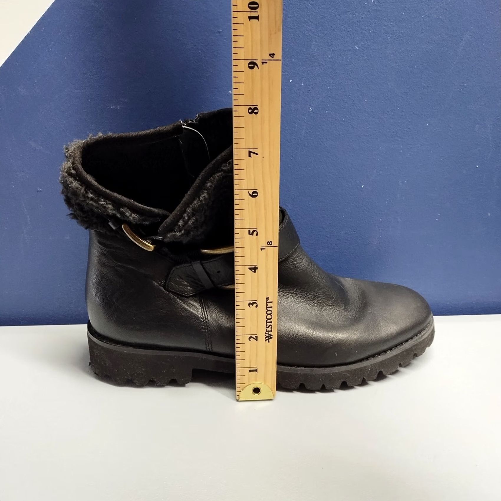 Vintage Easy Spirit Black Ankle Booties Womens Size 8.5 Faux Fur Lined Side Zip Round Toe Bootie Size US 9 / IT 39 - 3 Thumbnail