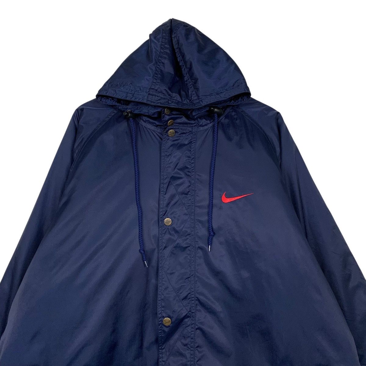 Nike Vintage 90s Nike Big Logo Long Jacket Size US L / EU 52-54 / 3 - 3 Thumbnail