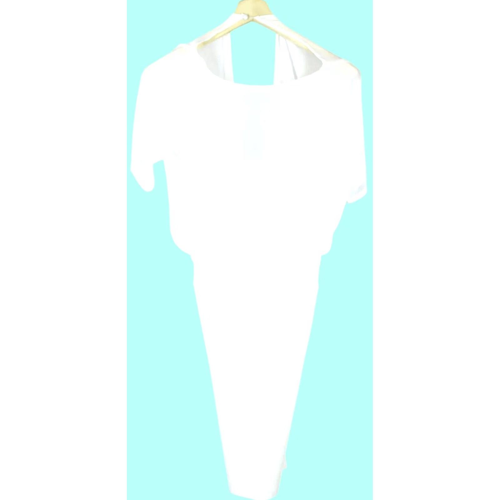 Guess GUESS BY MARCIANO Dress Women's XS Bodycone Sheer Top Short Sleeve White Size XS / US 0-2 / IT 36-38 - 2 Thumbnail