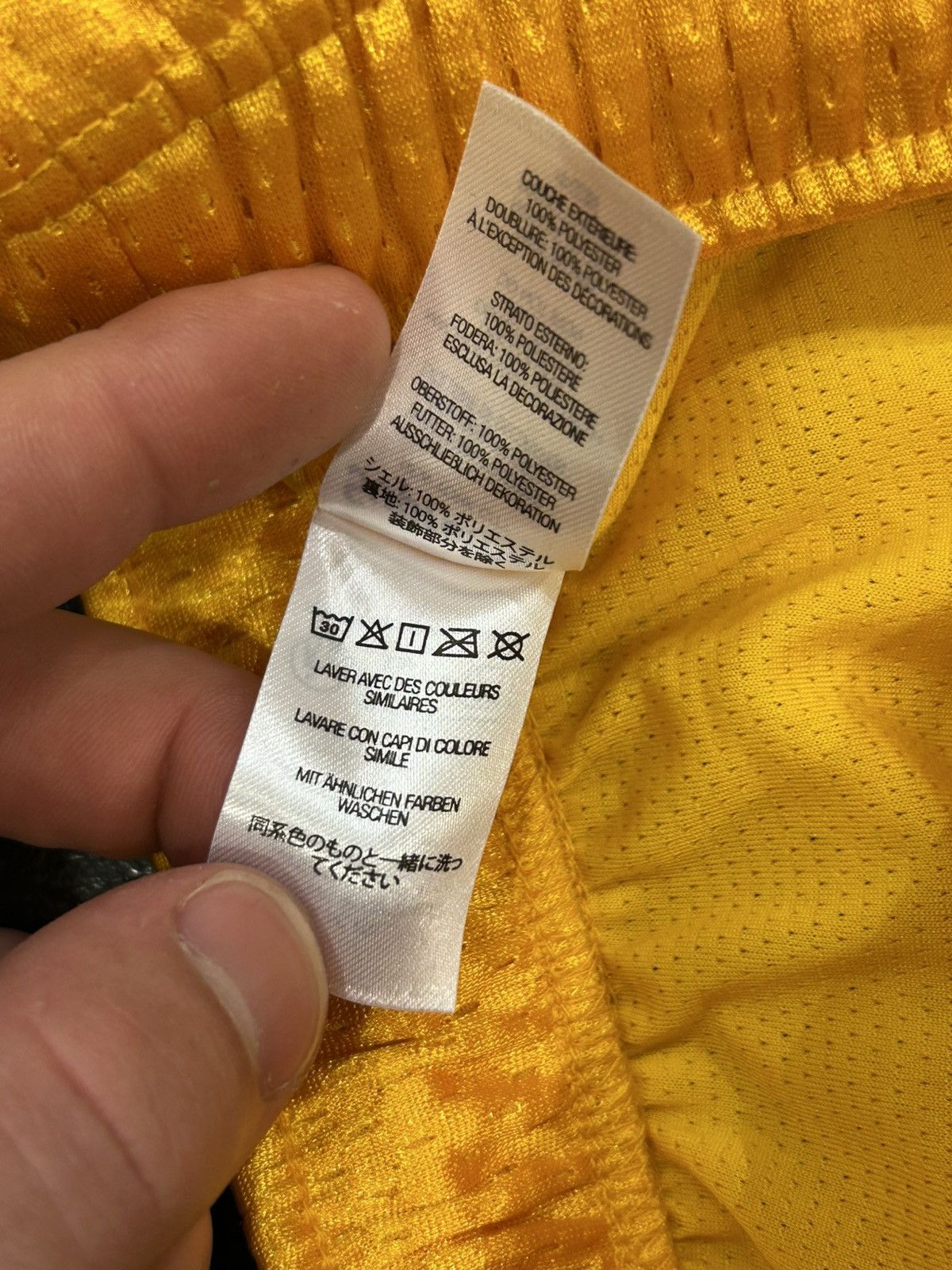 Supreme Supreme Mesh Box Logo Shorts - Yellow Size US 34 / EU 50 - 6 Thumbnail