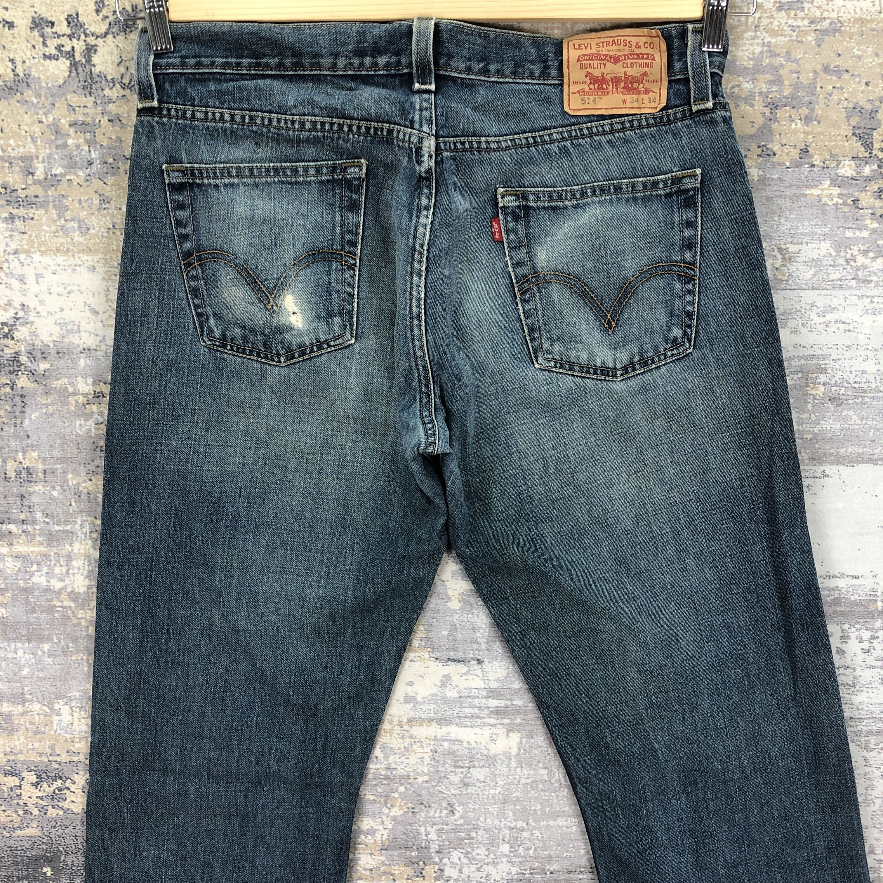 Levi's Vintage Y2K Levis 514 Faded Jeans Levi's Light Wash Denim Size US 34 / EU 50 - 4 Thumbnail