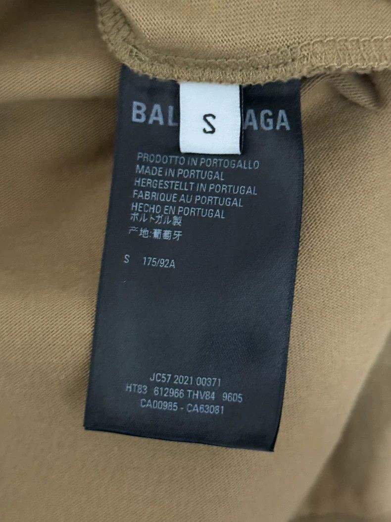 Balenciaga Balenciaga Khaki wheat ear letter short sleeve T-shirt Size US S / EU 44-46 / 1 - 4 Thumbnail