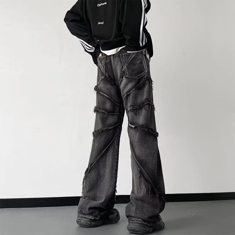 Japanese Brand × Vintage Black American Street Rock Retro High Waist Oversized Jeans Size US 27 - 4 Thumbnail