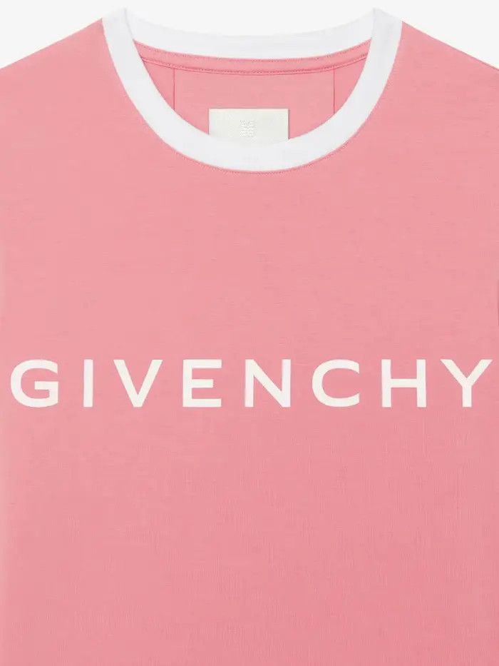 Givenchy o1w1db10326 Ringer T-Shirt in Pink Size XL / US 12-14 / IT 48-50 - 3 Thumbnail
