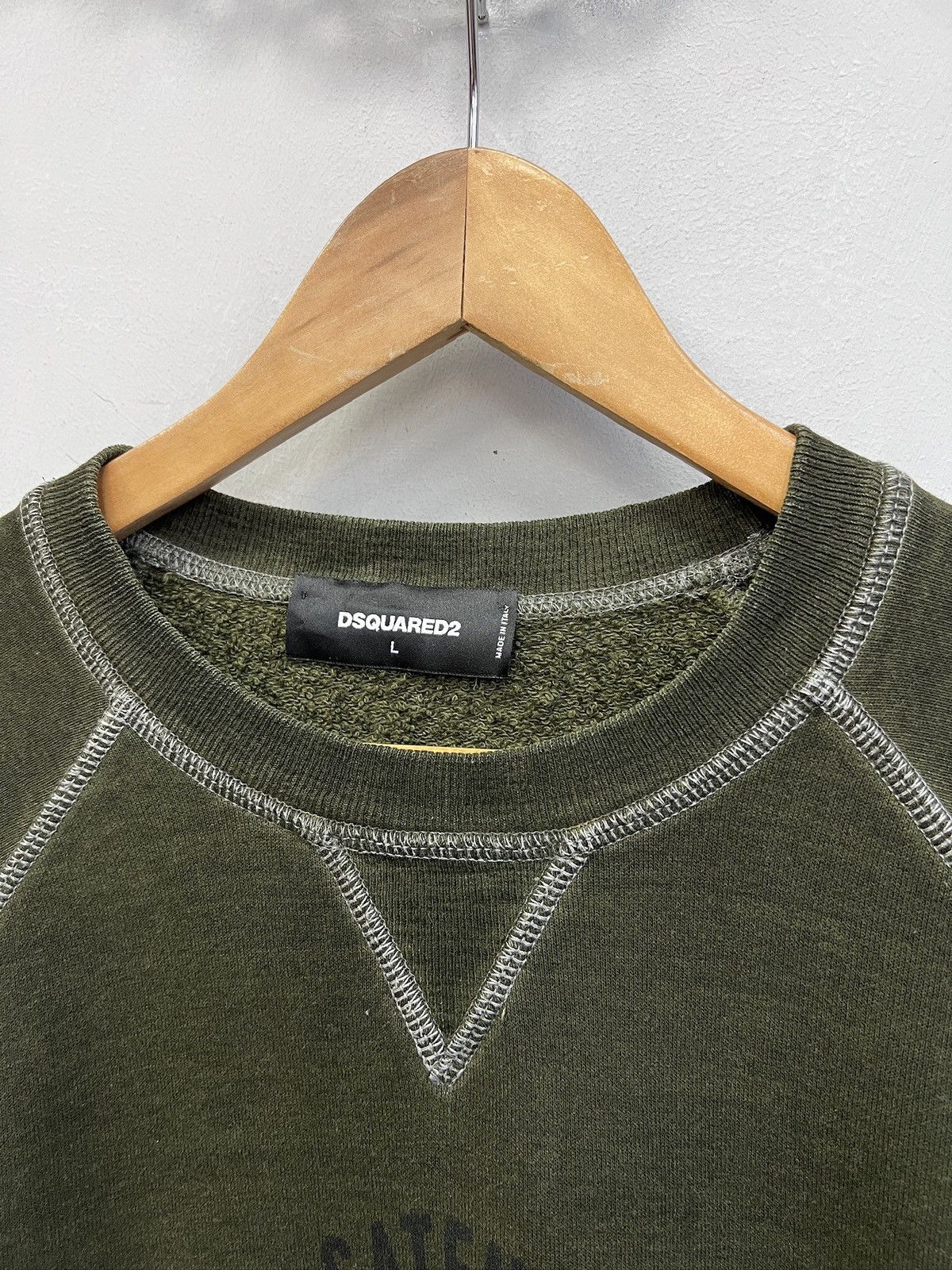 Dsquared2 Dsquared2 khaki washed sweatshirt 2000’s style big logo Size US L / EU 52-54 / 3 - 5 Thumbnail