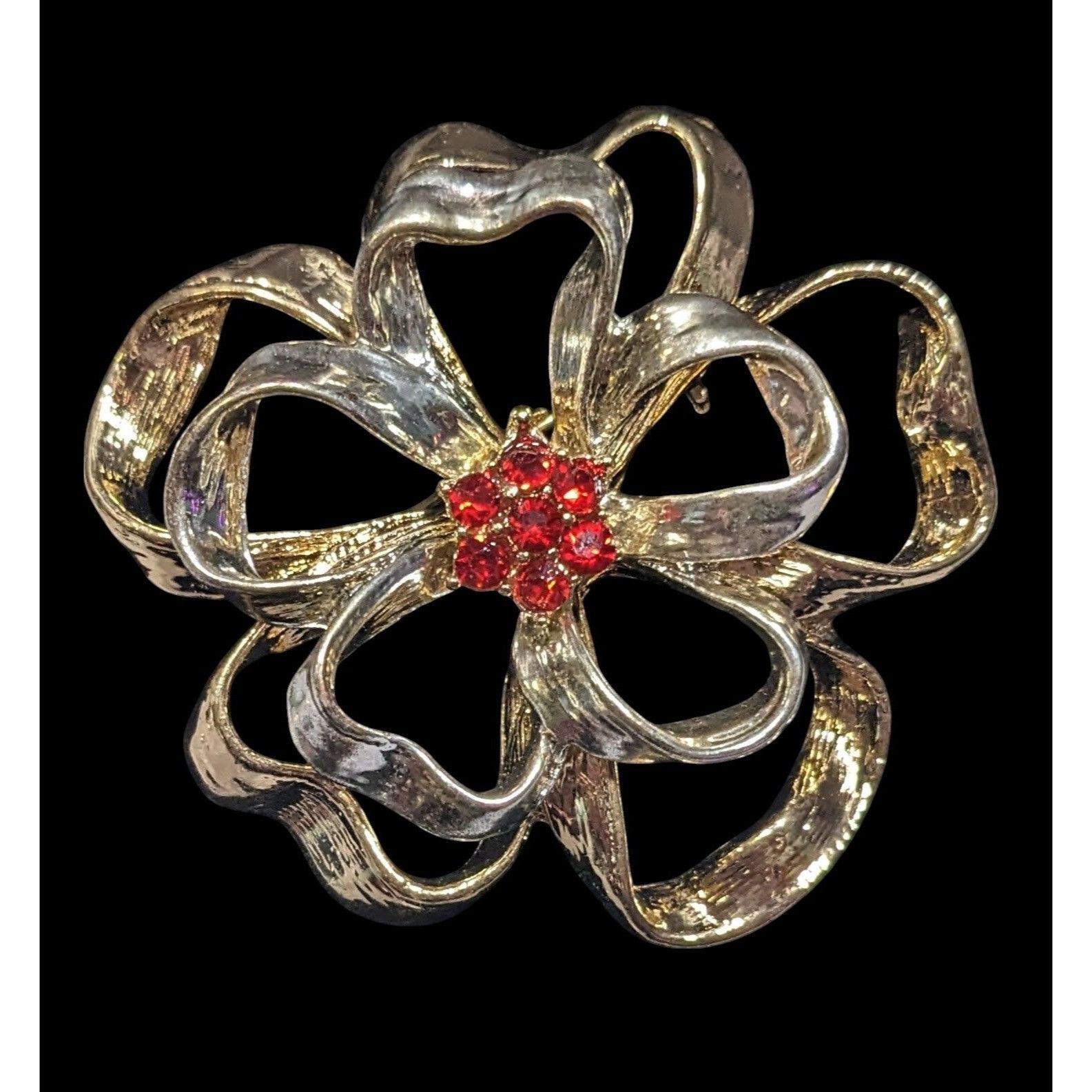 Other Vintage Macy's Holiday Lane Silver And Gold Tone Floral Broo Size ONE SIZE - 1 Thumbnail