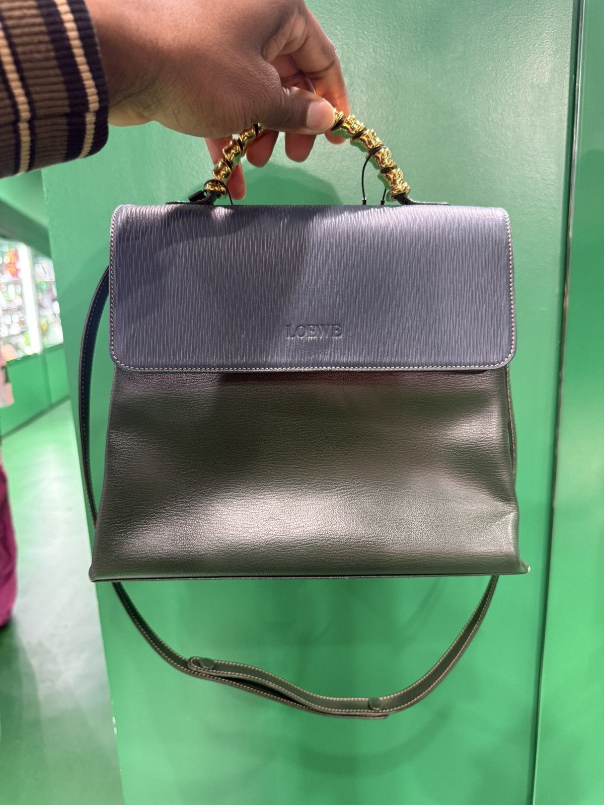 Loewe LOEWE Velázquez Handbag, Blue/Green Size ONE SIZE - 1 Thumbnail