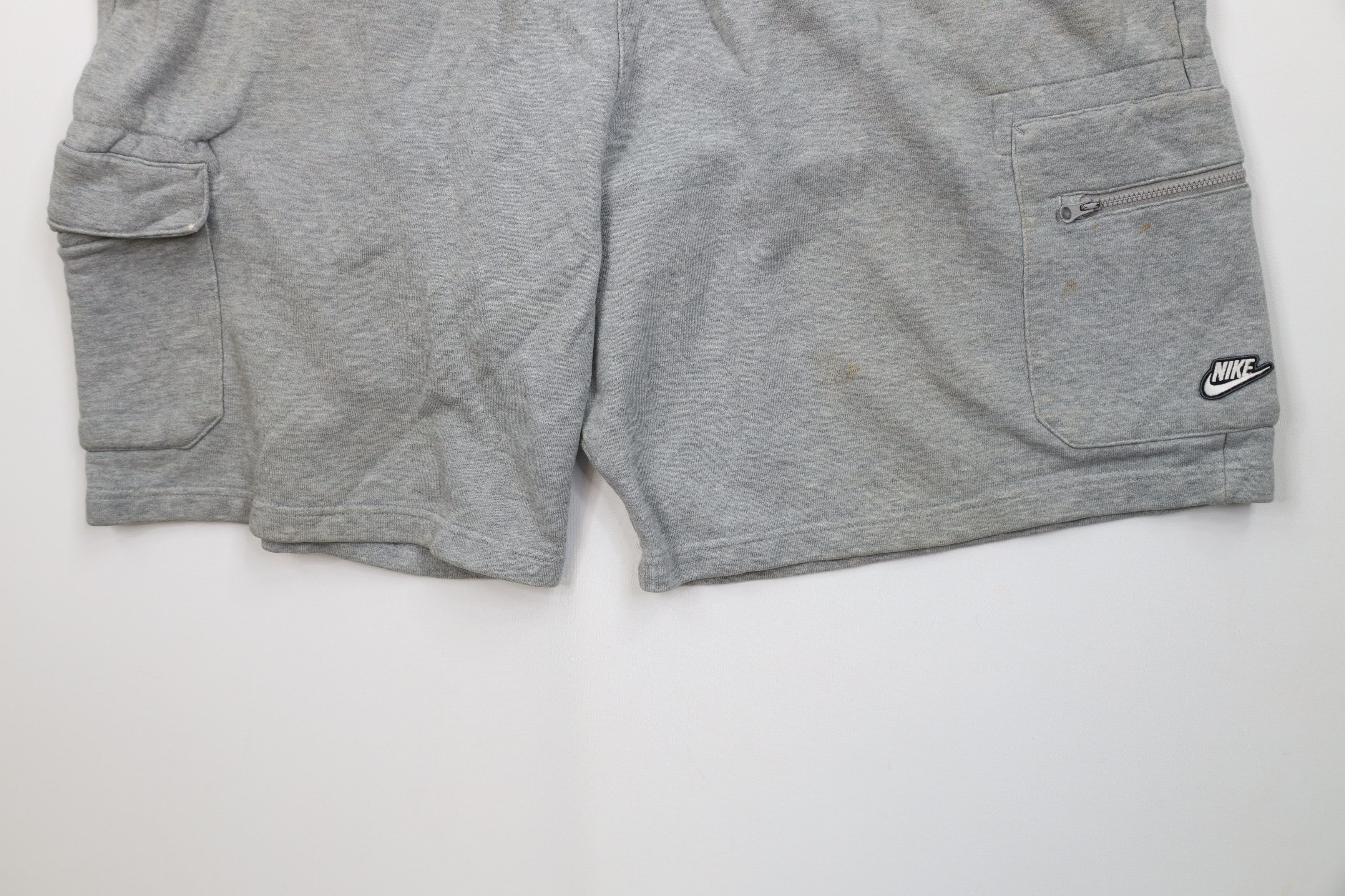 Nike Vintage Nike Mini Swoosh Heavy French Terry Cargo Shorts Size US 36 / EU 52 - 4 Thumbnail