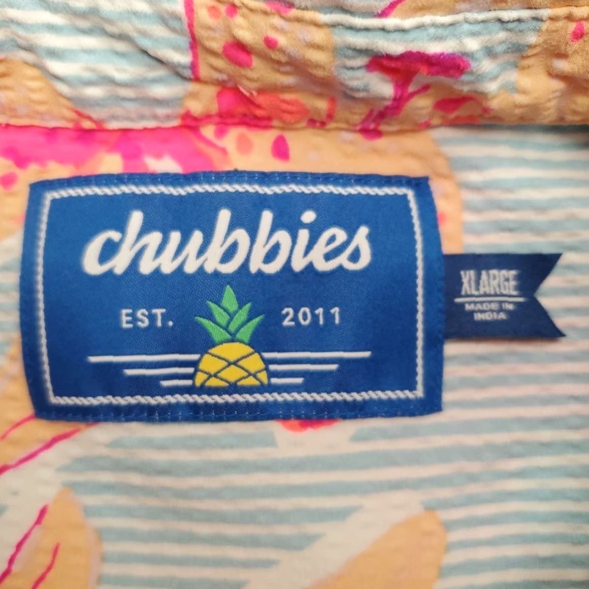 Chubbies Chubbies Shirt Mens XL Floral Stripe Tropical Beach Party Retro Summer Crinkle Size US XL / EU 56 / 4 - 3 Thumbnail