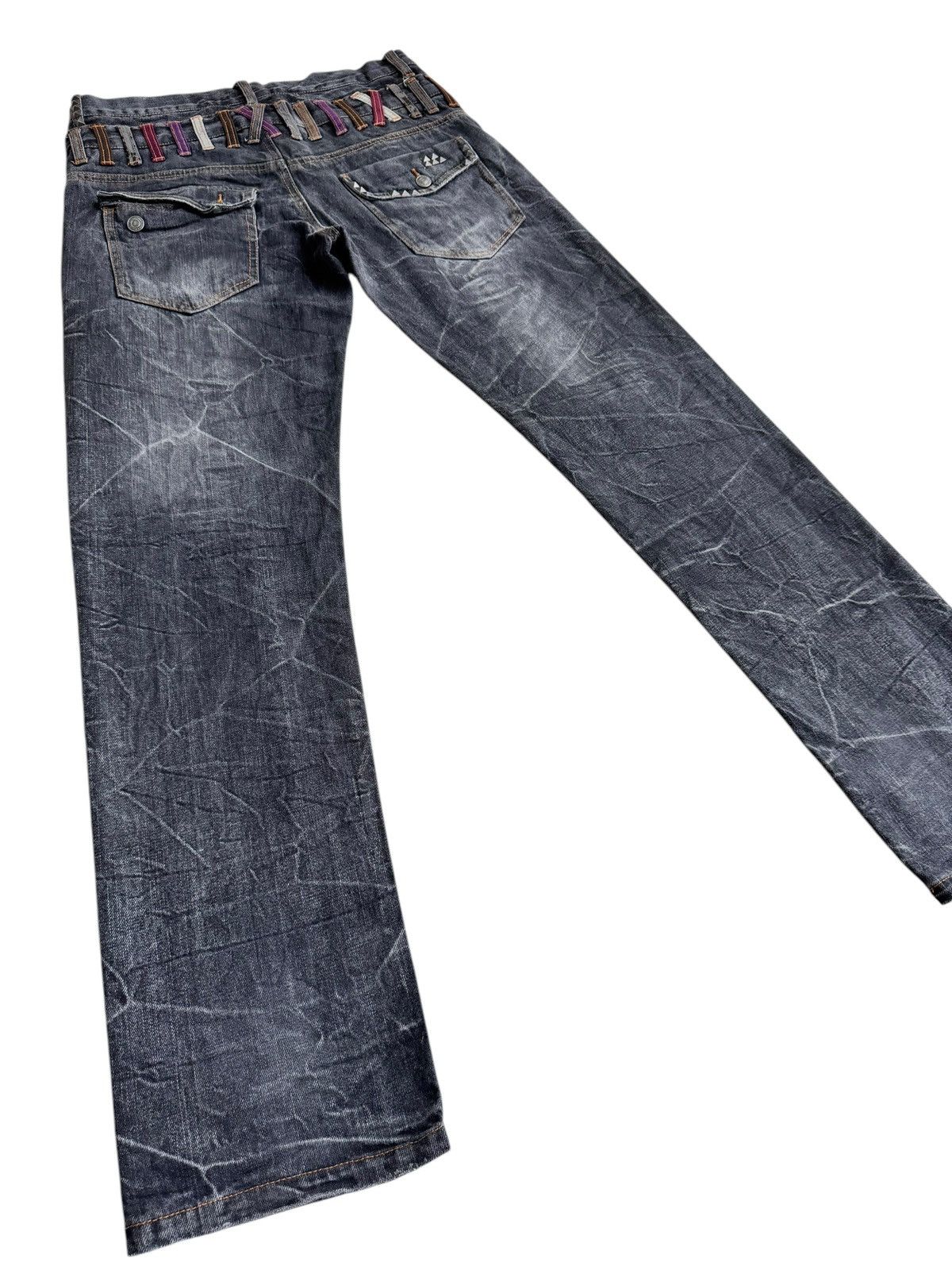 Japanese Brand 🔥Japanese Brand Nylaus Distressed Zipper Denim Jeans Size US 32 / EU 48 - 7 Thumbnail