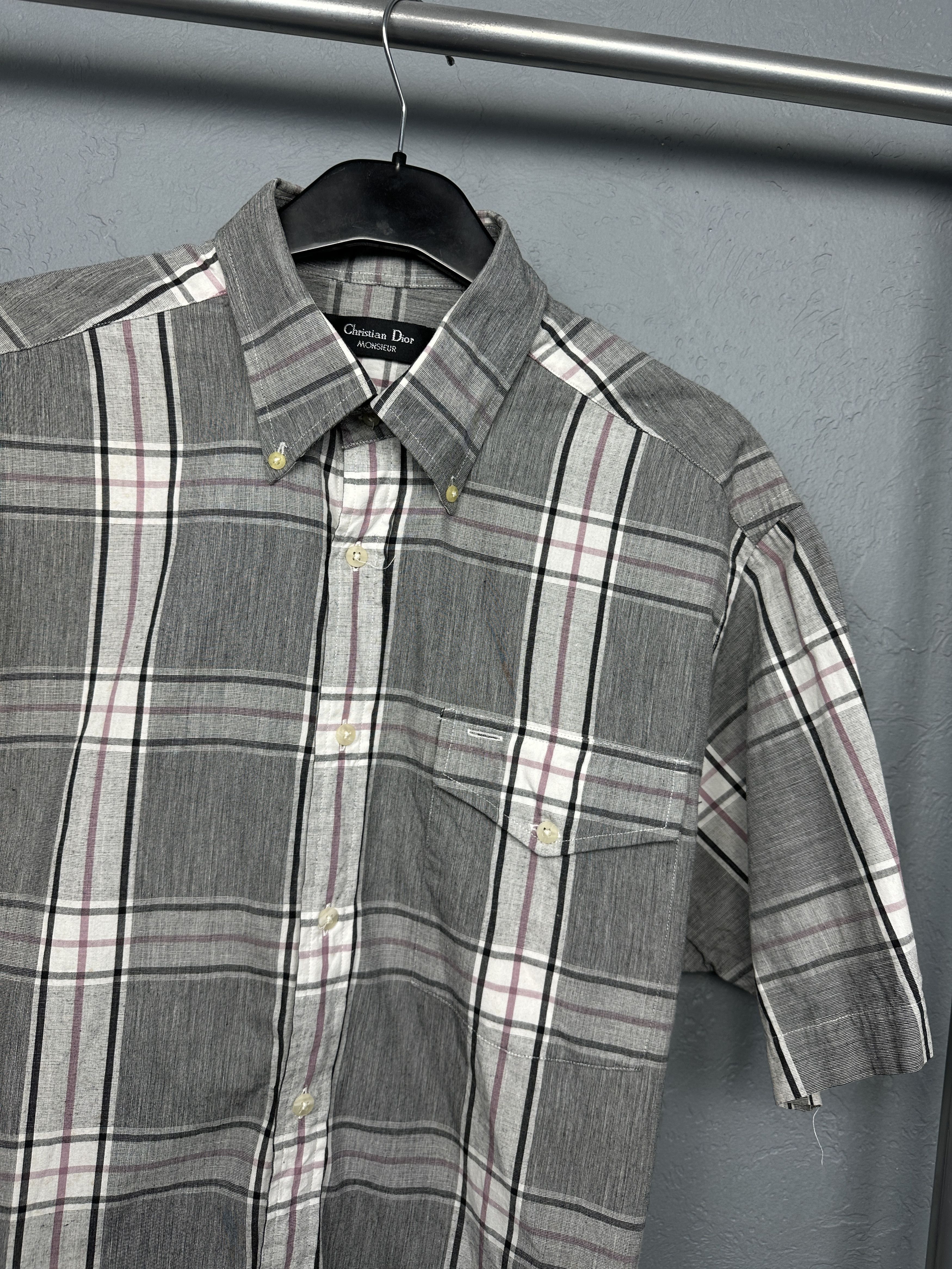 Christian Dior Monsieur Christian Dior Monsieur Vintage Short Sleeve Shirt Size US L / EU 52-54 / 3 - 2 Thumbnail