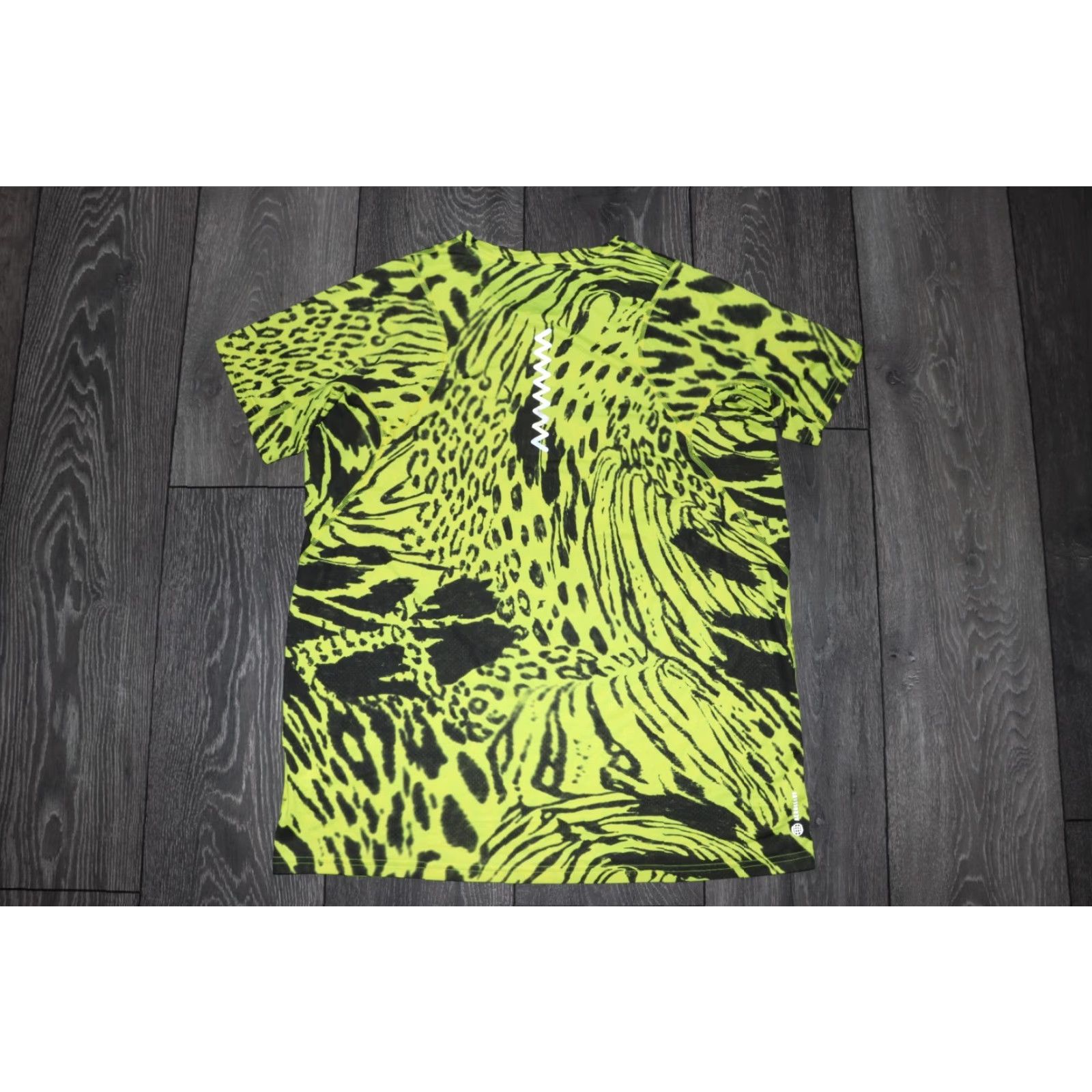Adidas ADIDAS RUNNING T-SHIRT WOMEN'S XL BEAM YELLOW/BLACK Multicolor Short Sleeve Crew Neck Athletic Activewear 80s? Size XL / US 12-14 / IT 48-50 - 6 Thumbnail
