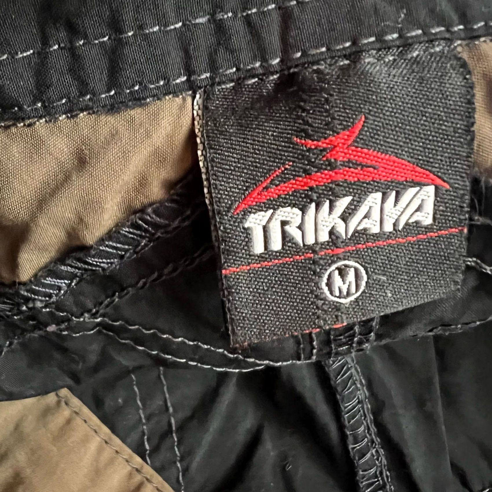 Vintage Trikava Cycle Cargo Shorts Mens Medium Blue Gray Belted Size US 31 - 4 Thumbnail